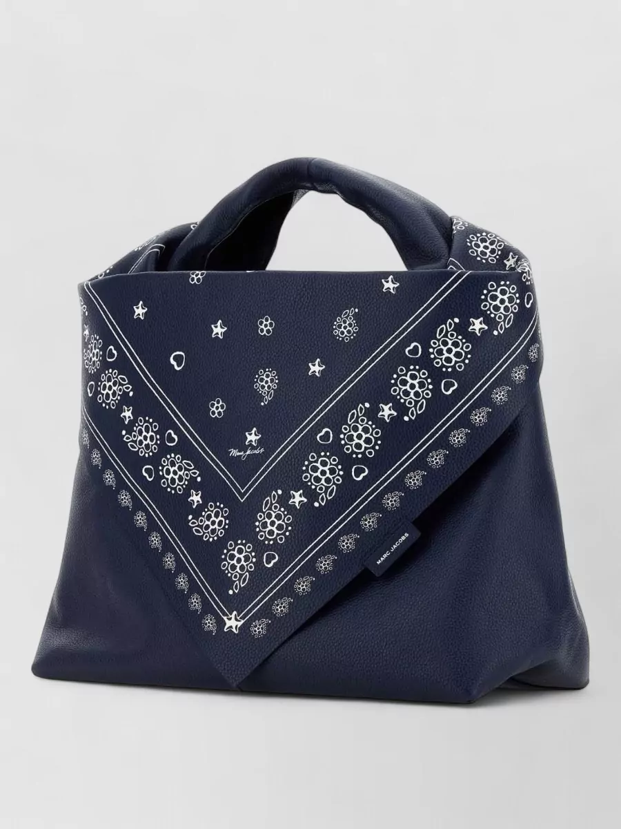 Marc Jacobs Bandana Print Fold-over Shopping Satchel In Orange