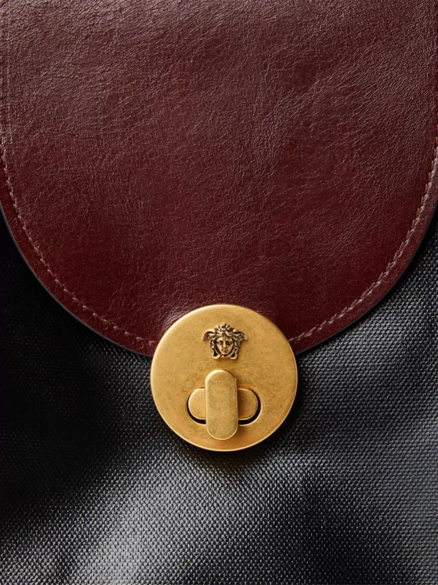 Versace Vivian Small Linen Shoulder Bag
