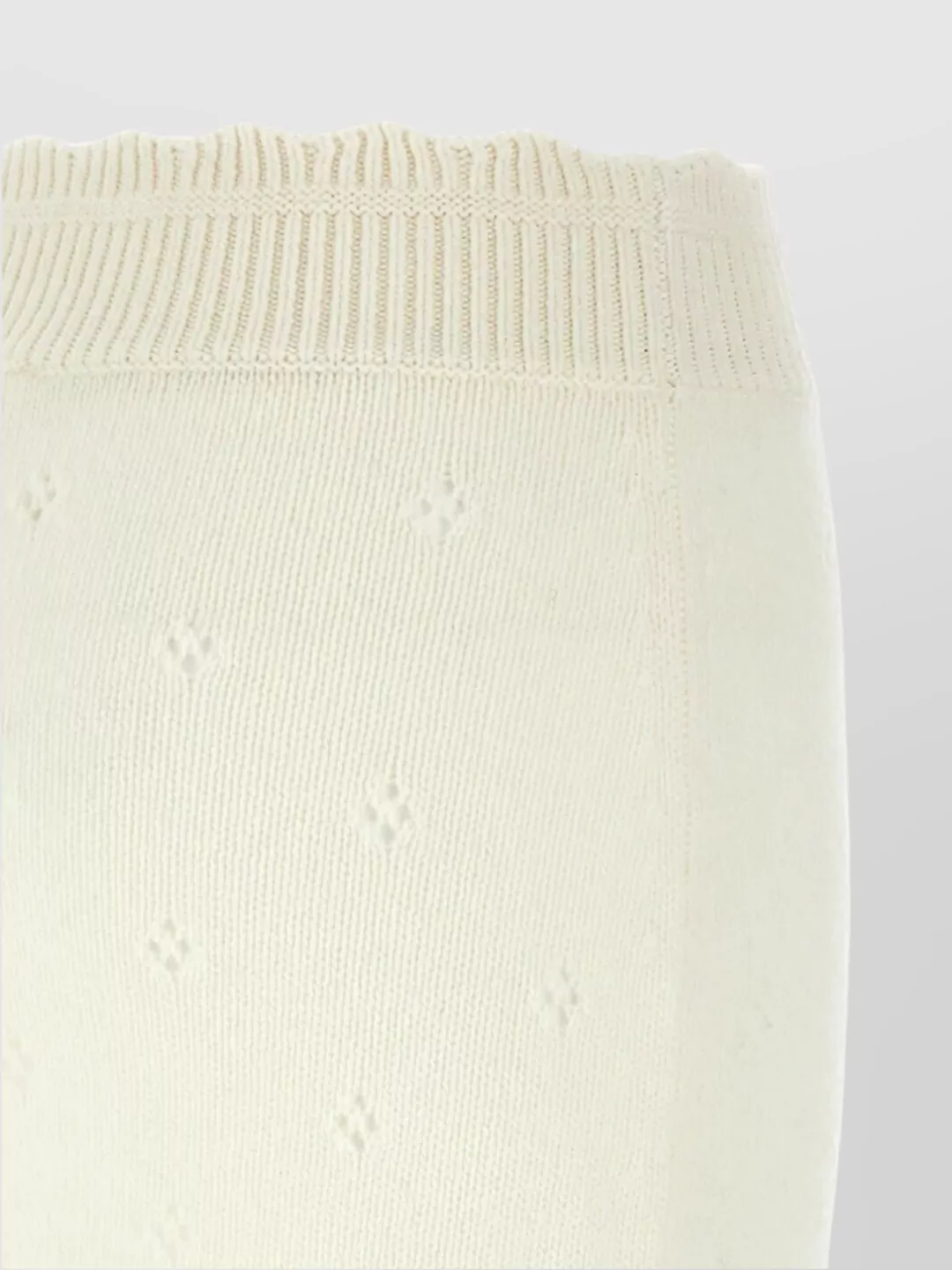 Chloé Cashmere Wool Openwork Knitted Mini Skirt