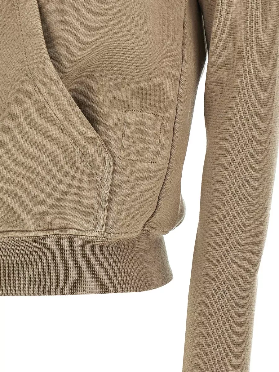 Rick Owens Drkshdw Mountain High Collar Long Sleeve Sweatshirt