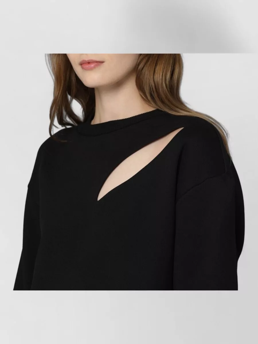 Mc Queen Cotton Cutout Crew-Neck Sweatshirt