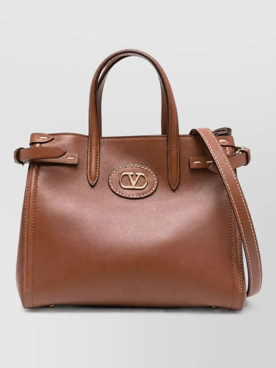 Valentino leather small tote bag