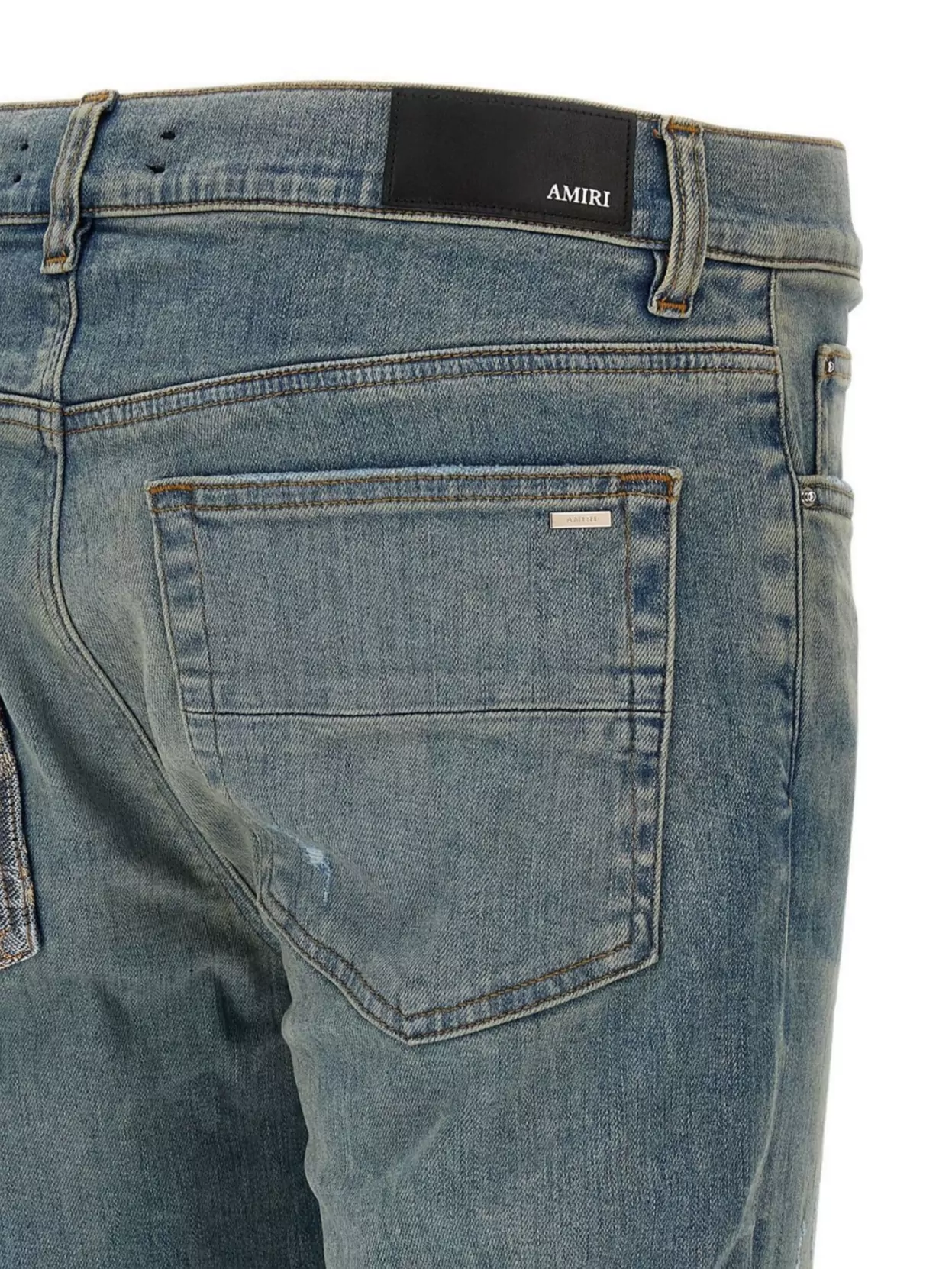 Amiri Distressed Five-Pocket Denim Trousers