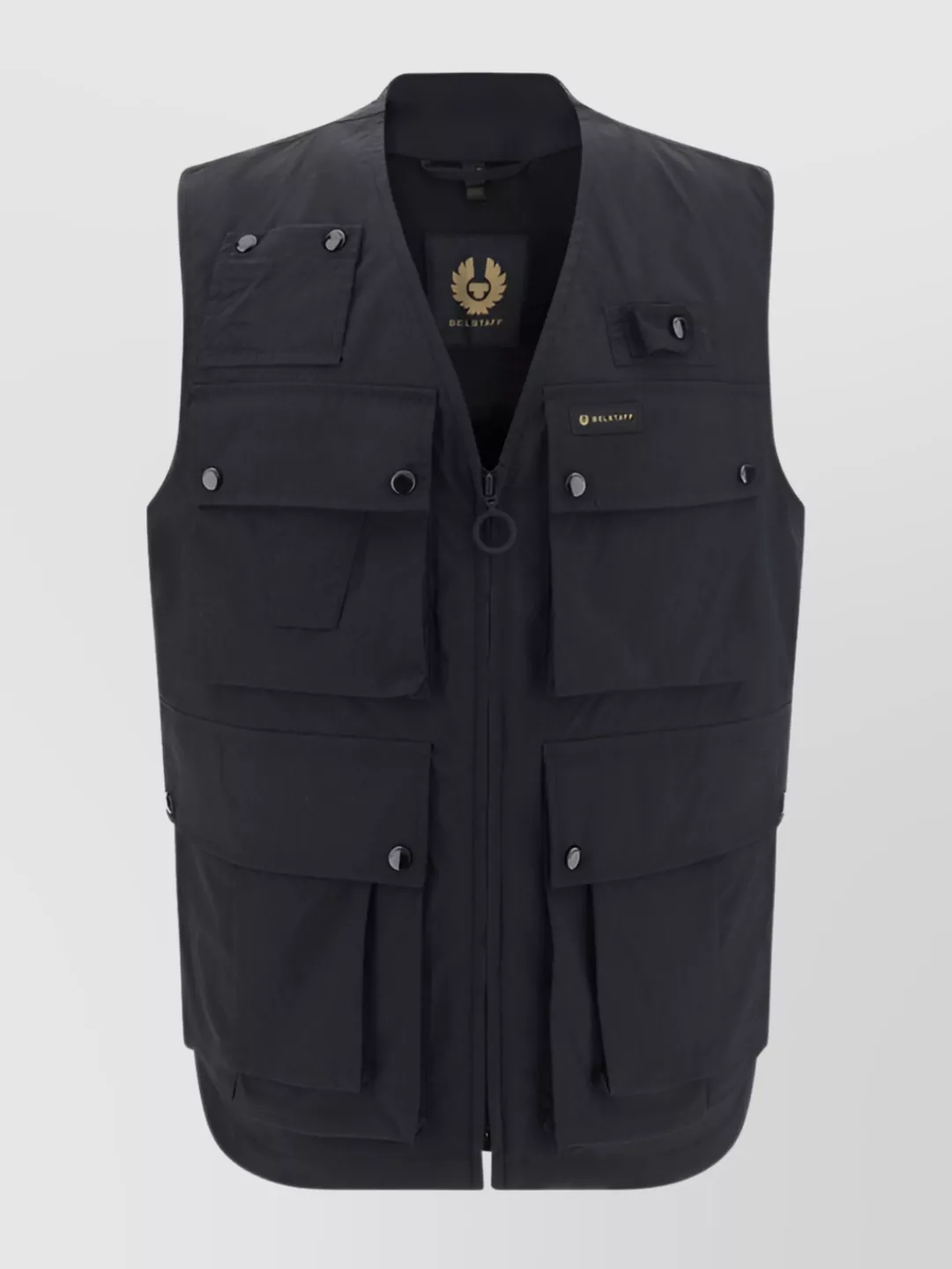 Shop Belstaff Shoulder Epaulettes Cargo Pockets V-neck Vest