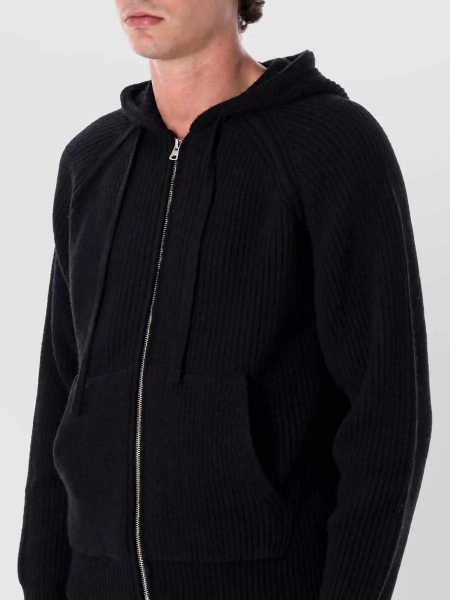 Dunst Hooded Knit Jacket In Black