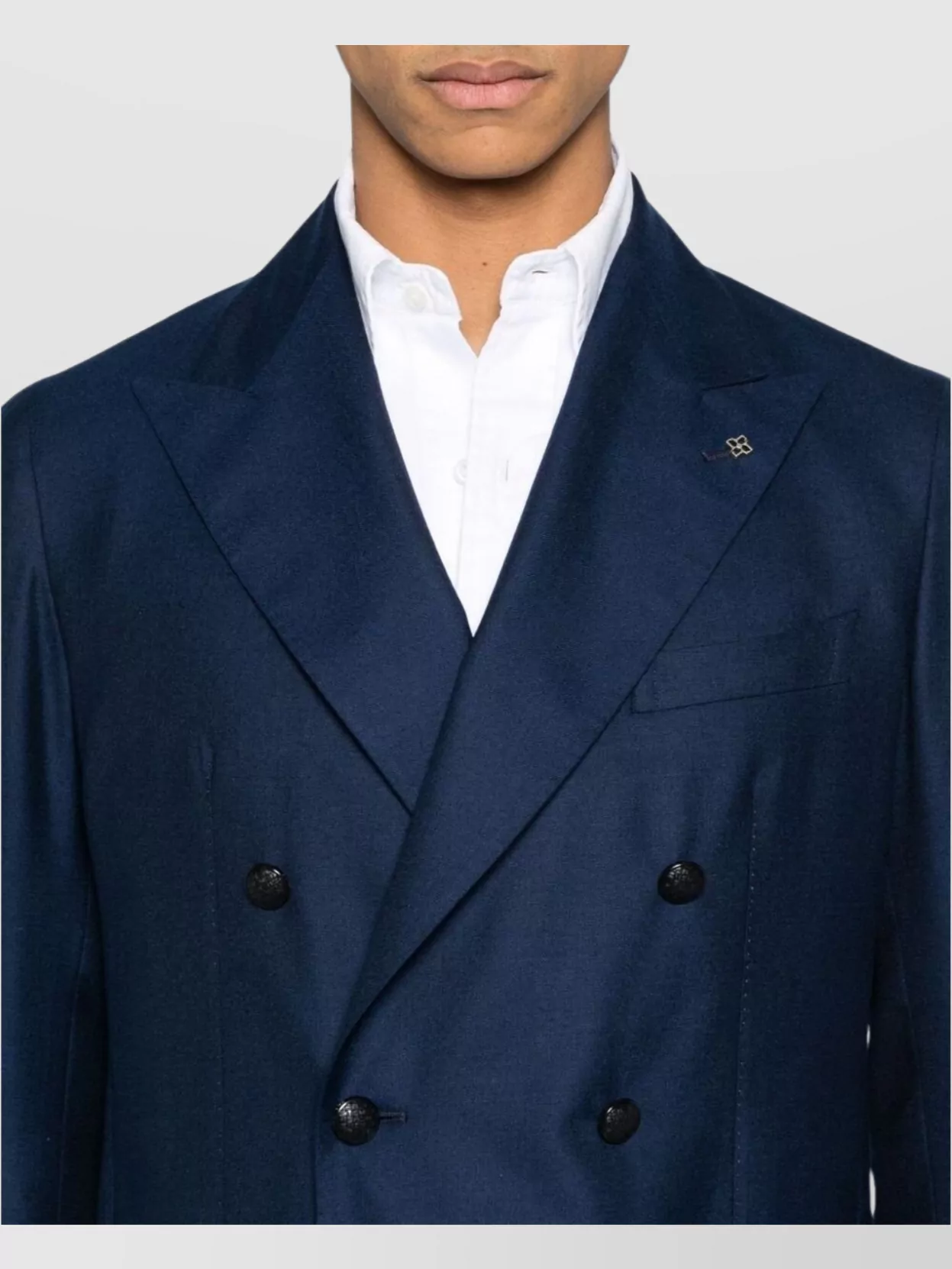 Tagliatore Jacket Double-Breasted Brooch Detail