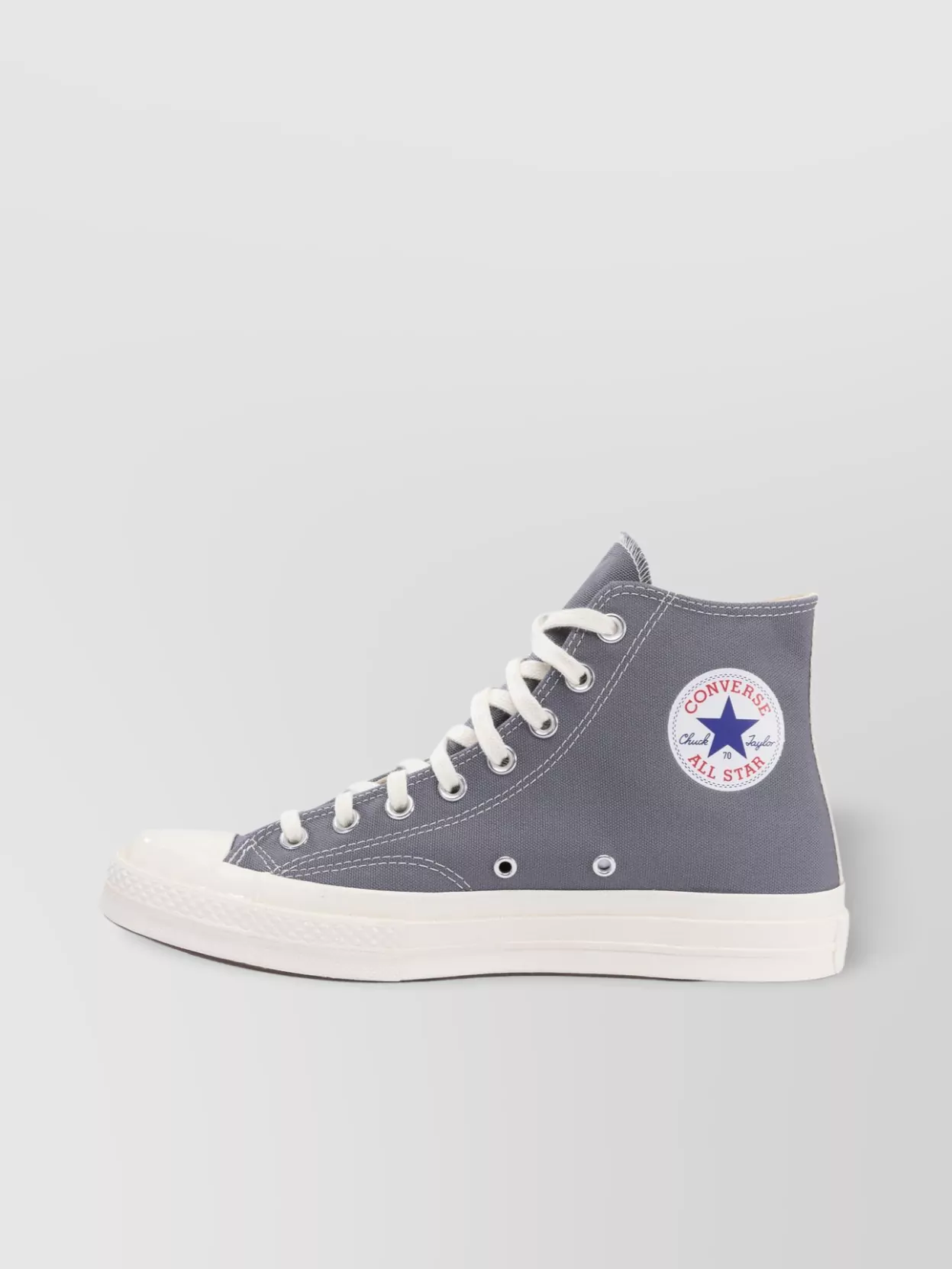 Shop Comme Des Garçons Play Canvas Upper Rubber Sole Eyelet Detailing