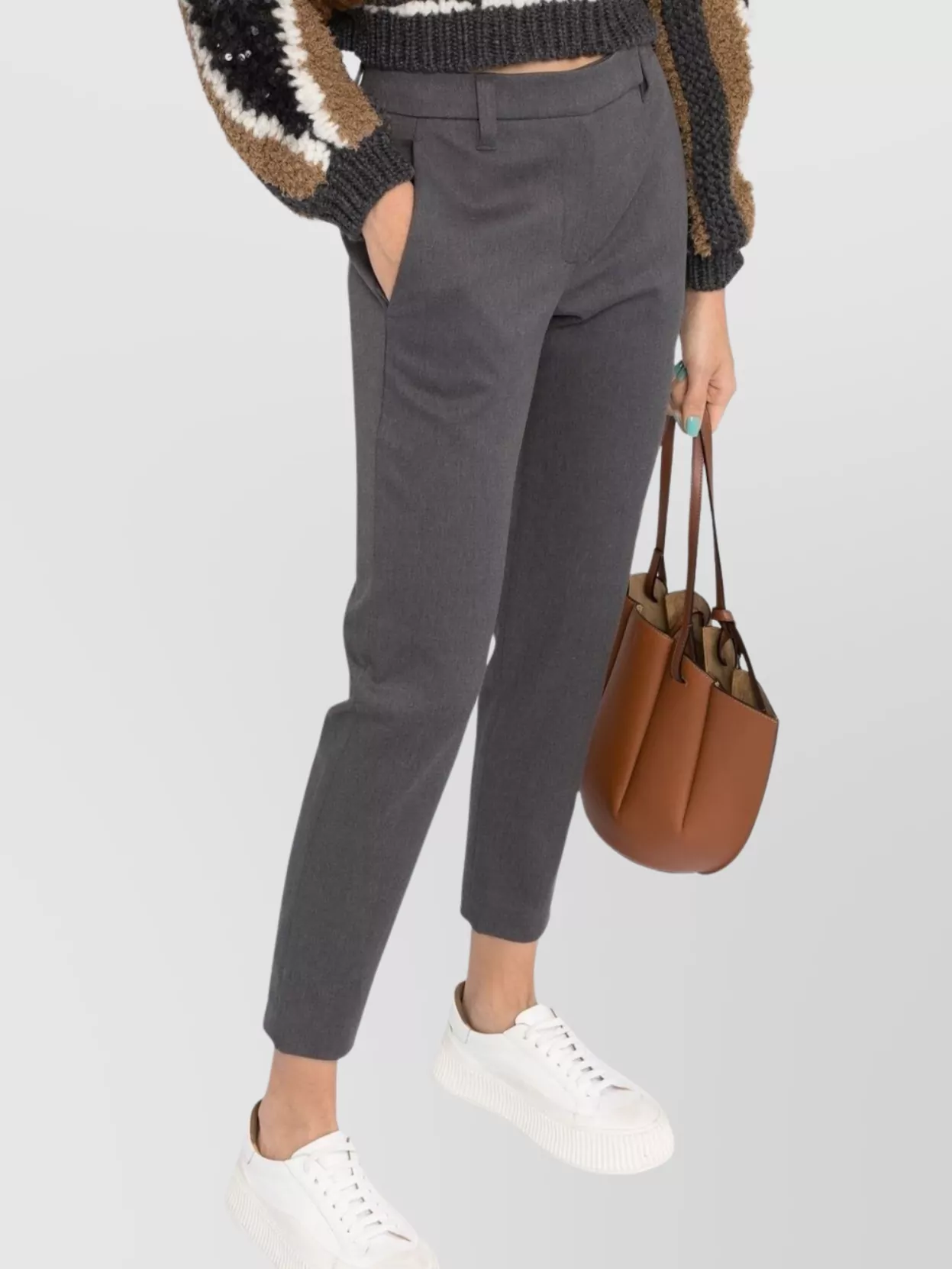 Brunello Cucinelli Cotton Trousers With Belt Loops And Side Pockets