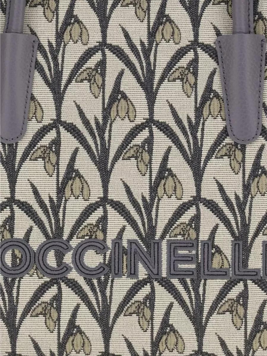 Coccinelle Fabric Floral-Jacquard Tote Bag