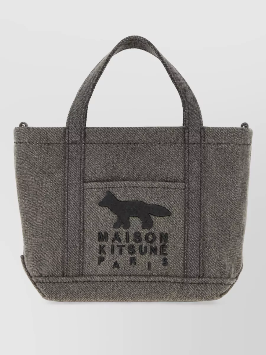 Maison Kitsuné denim mini tote bag