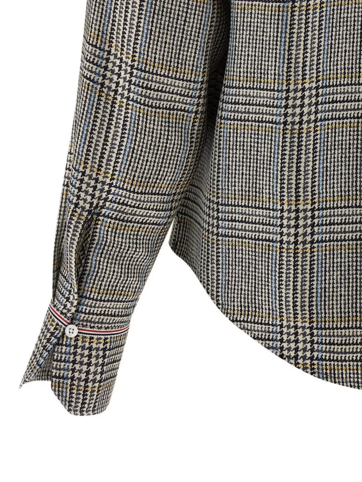 Thom Browne Long Sleeve Shirt With Curved Hem And Bow