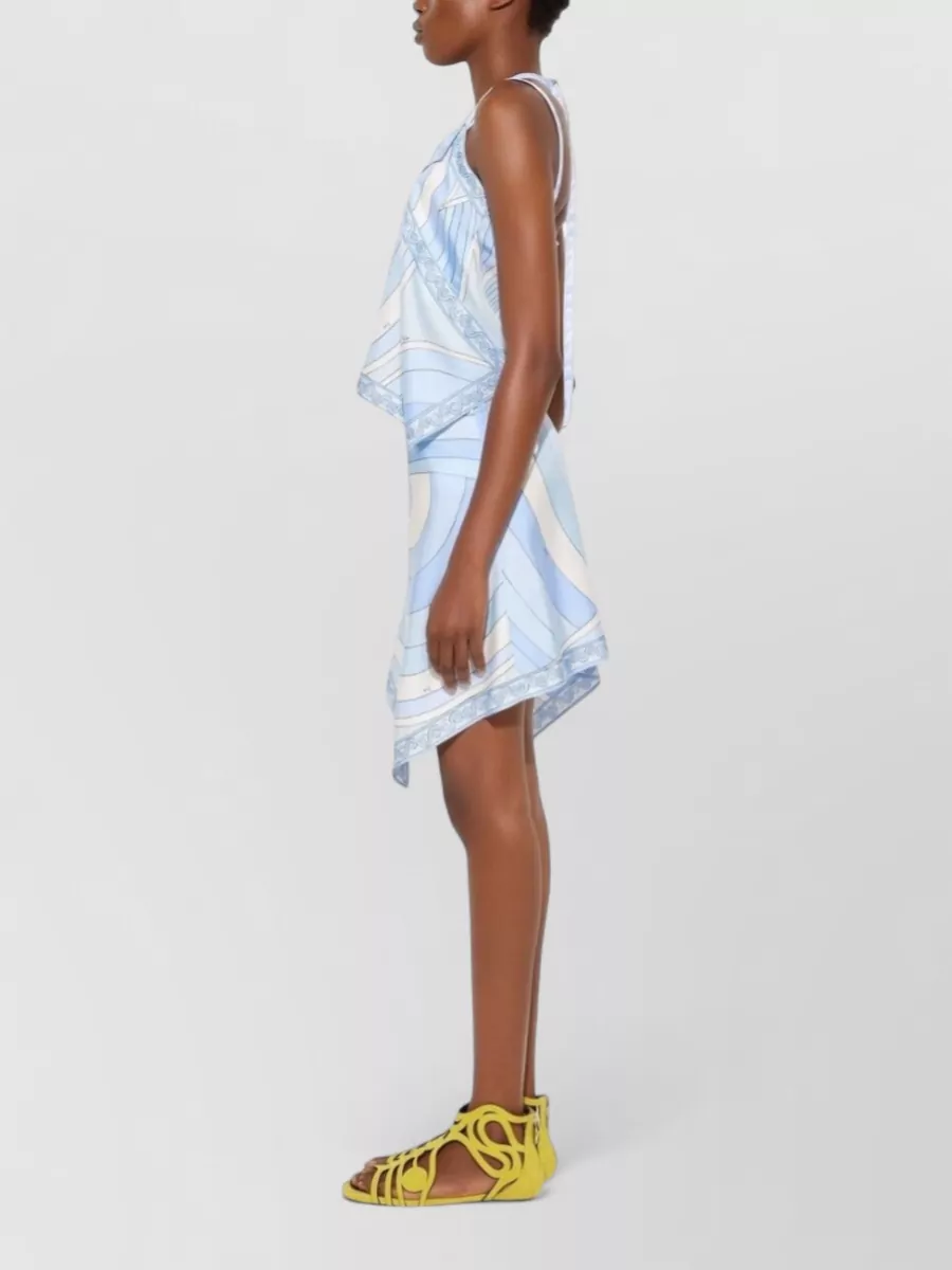 Pucci Silk Printed Asymmetric Mini Skirt
