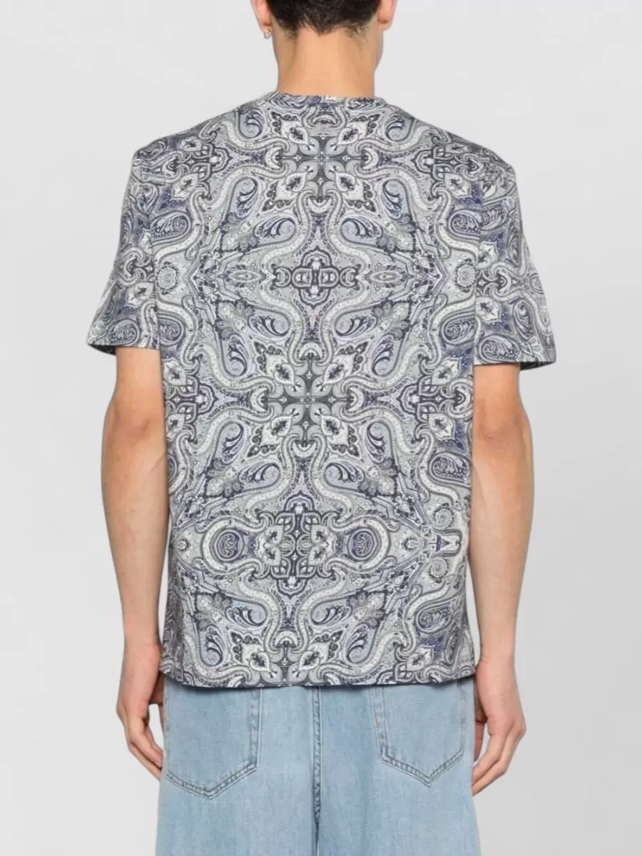 Etro Paisley Print Cotton Short-Sleeve T-Shirt
