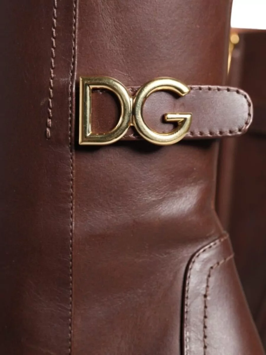Dolce&Gabbana Leather Mid-Calf Boots