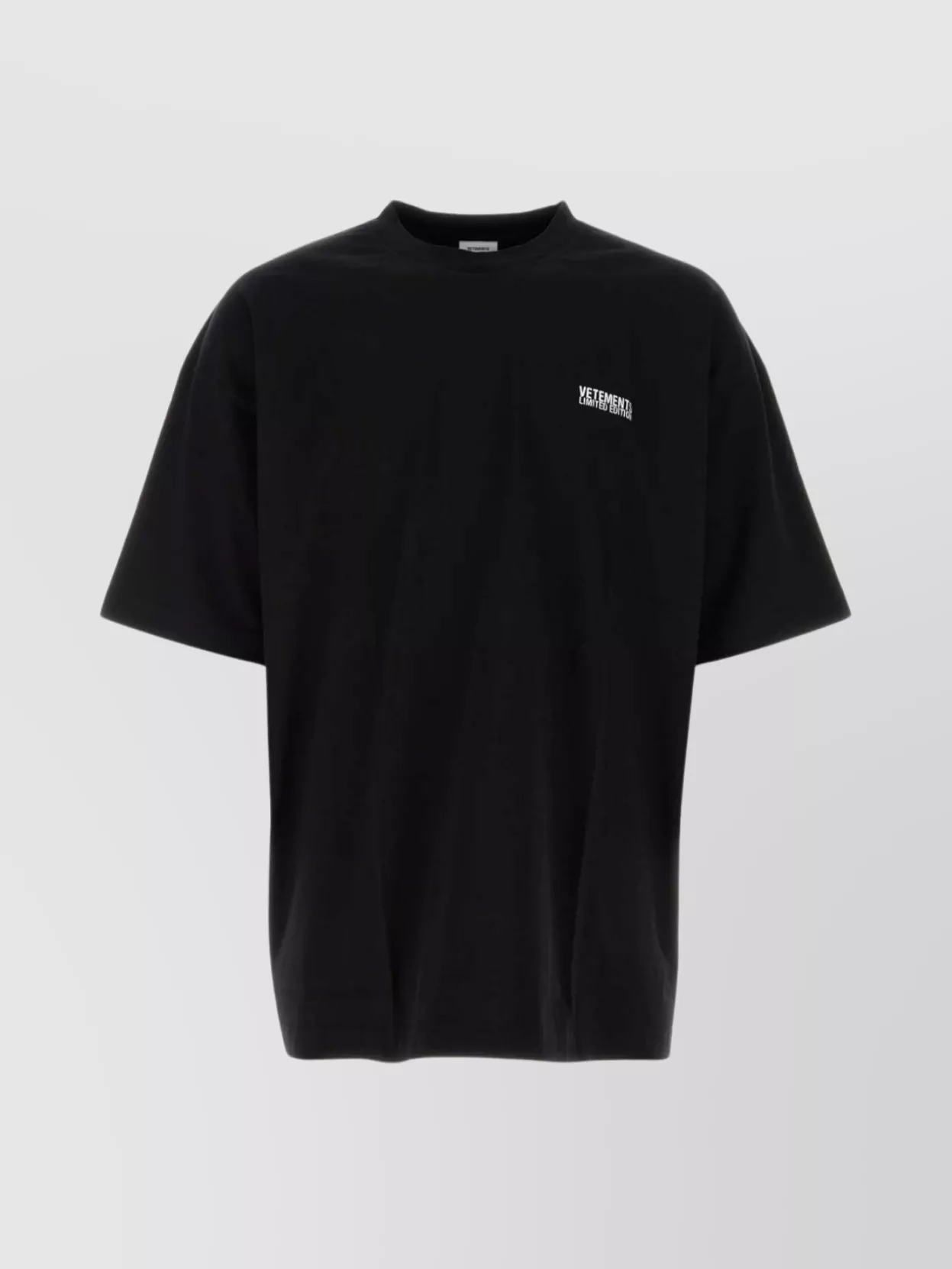 Vetements Crew Neck Short Sleeves Cotton T-shirt In Black