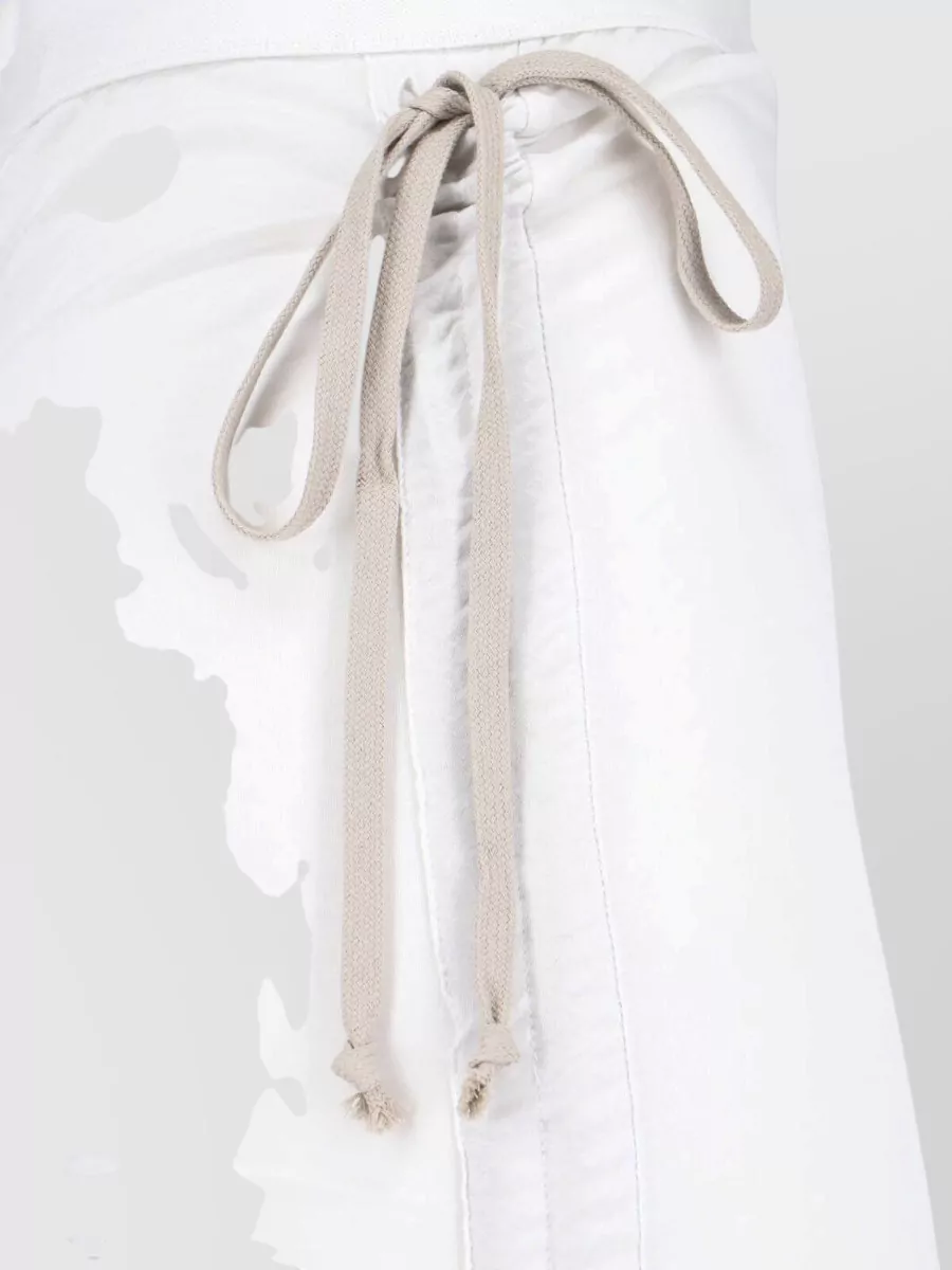 Rick Owens Drkshdw Cotton High-Rise Draped Asymmetric Maxi Skirt