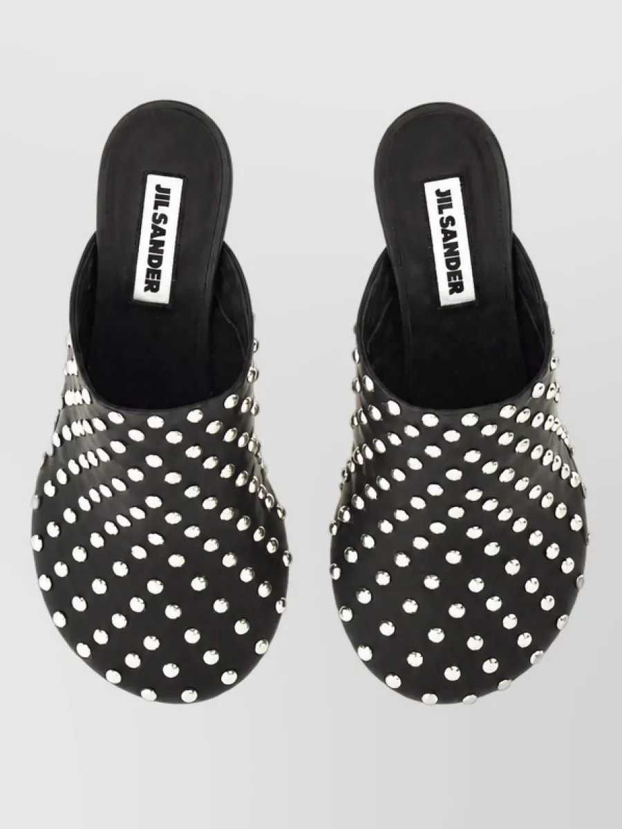 Jil Sander Leather Studded Mules