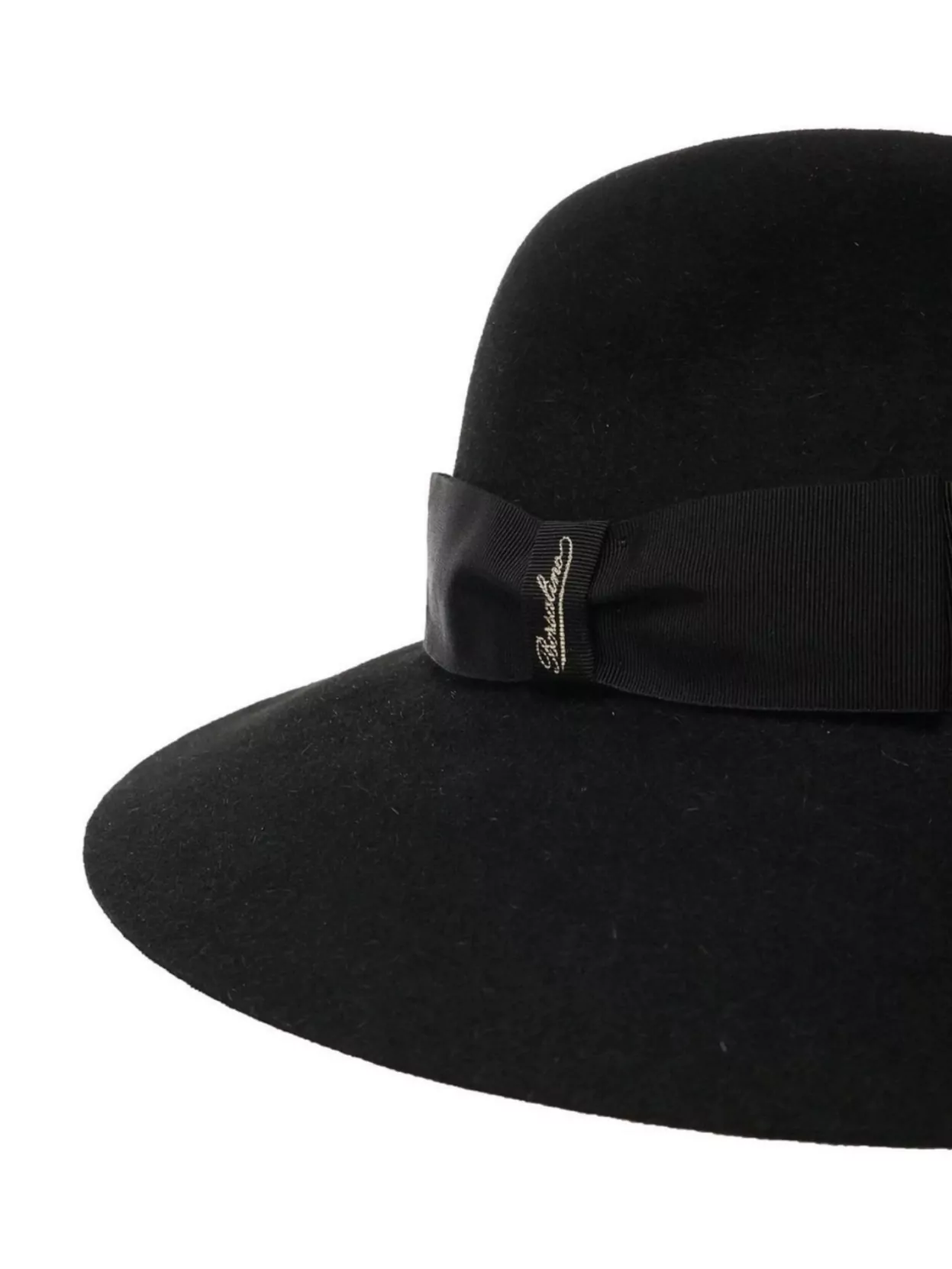 Borsalino Sophie Wide Brim Hat With Ribbon Detail