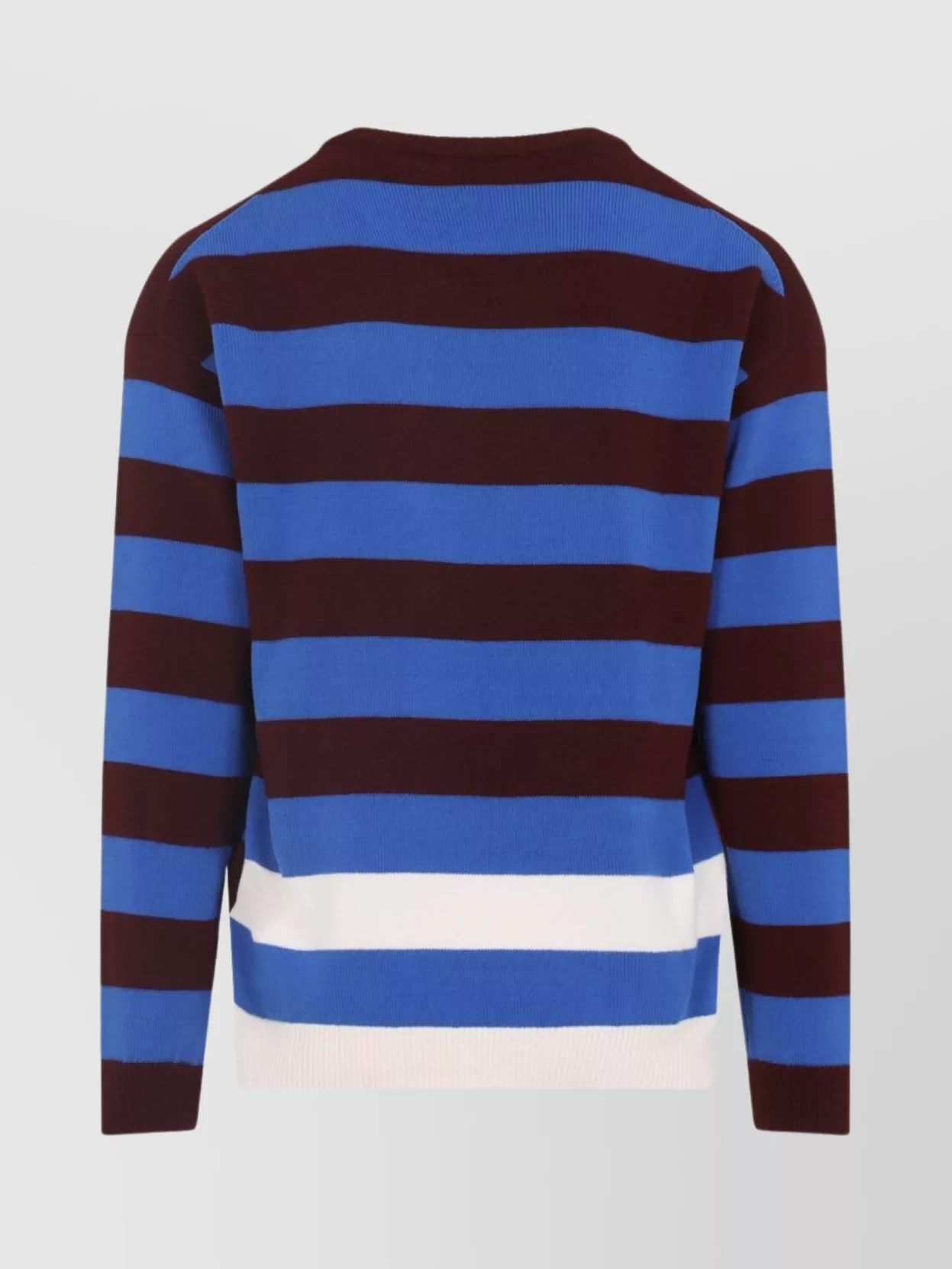 Shop Paul Smith Crew Neck Striped Wool Cotton Pullover
