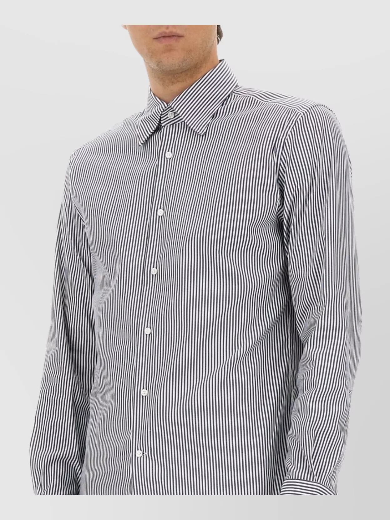 Boss Shirt Striped Pattern Collar Button-Down