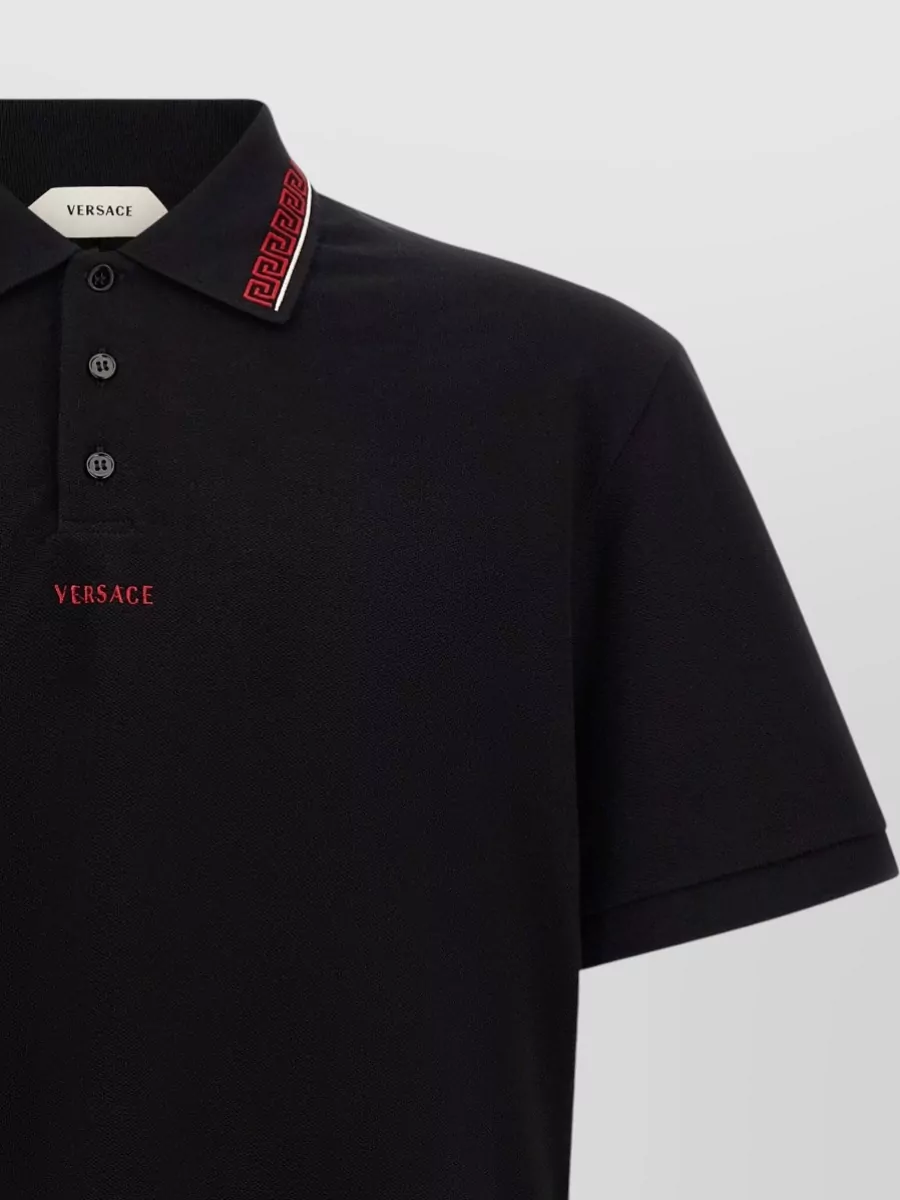 Versace Cotton Piqué Short-Sleeve Polo Shirt