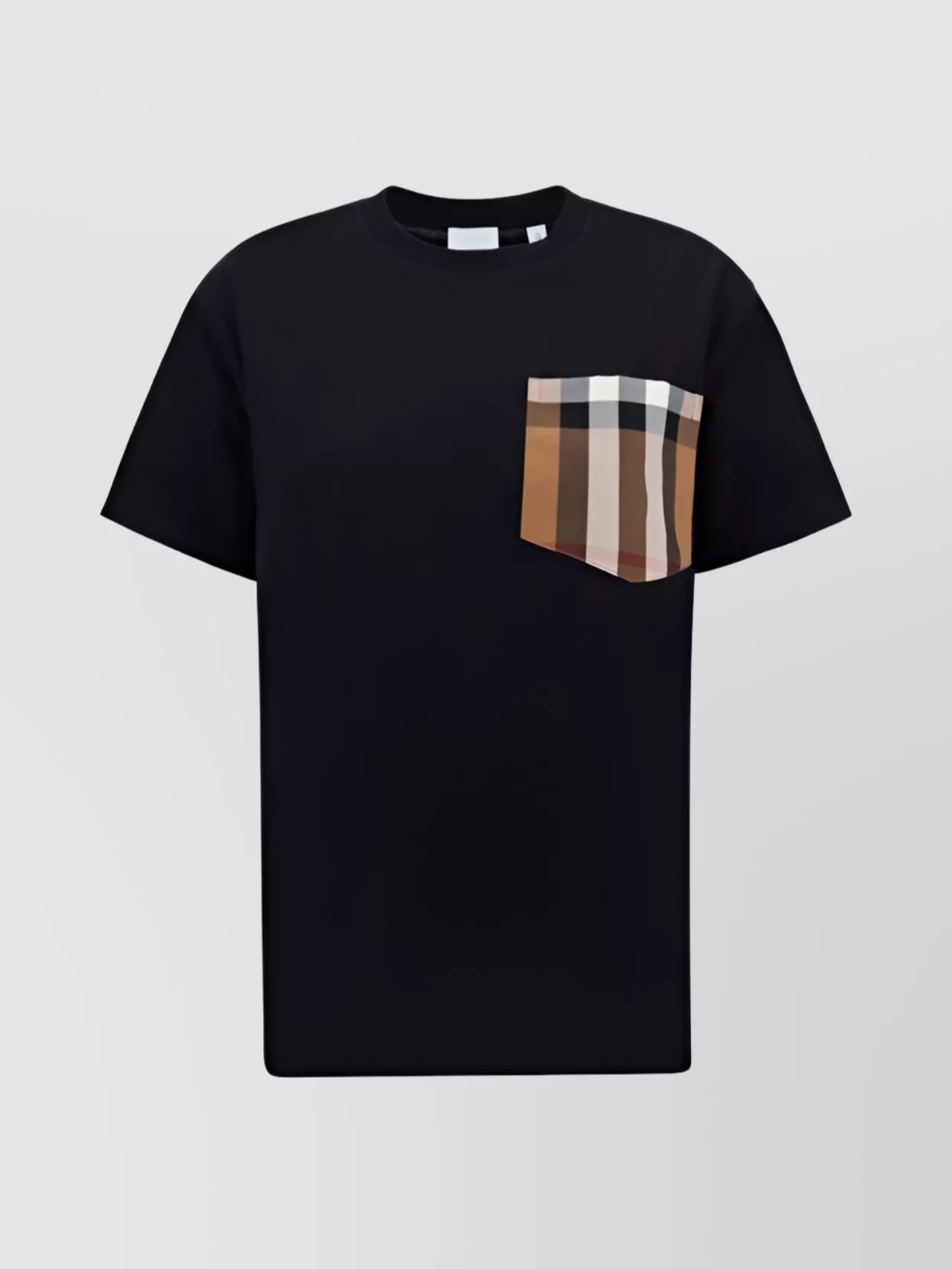 Shop Burberry Checkered Pocket Cotton T-shirt