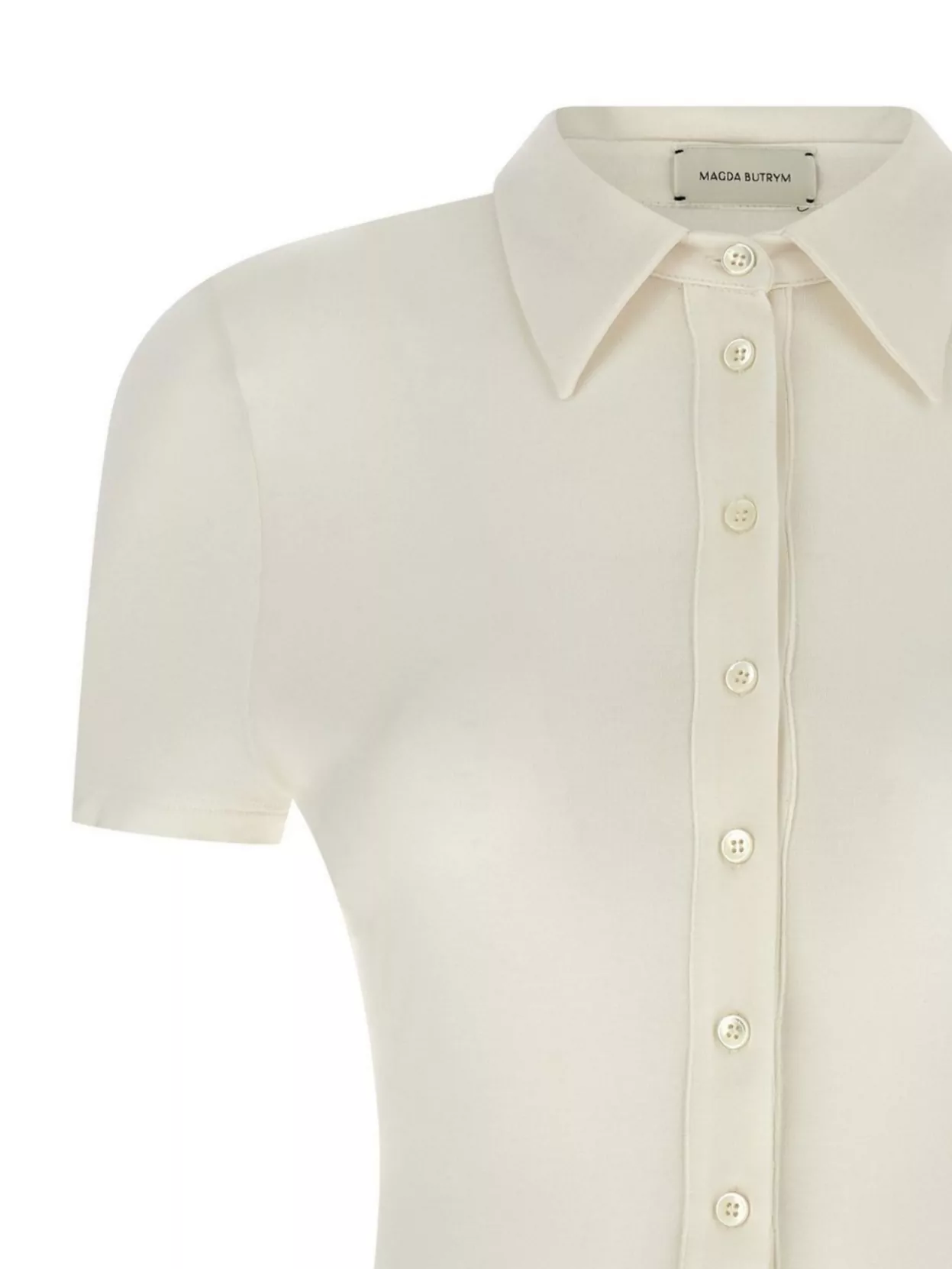Magda Butrym Lace Trim Short Sleeves Bodysuit