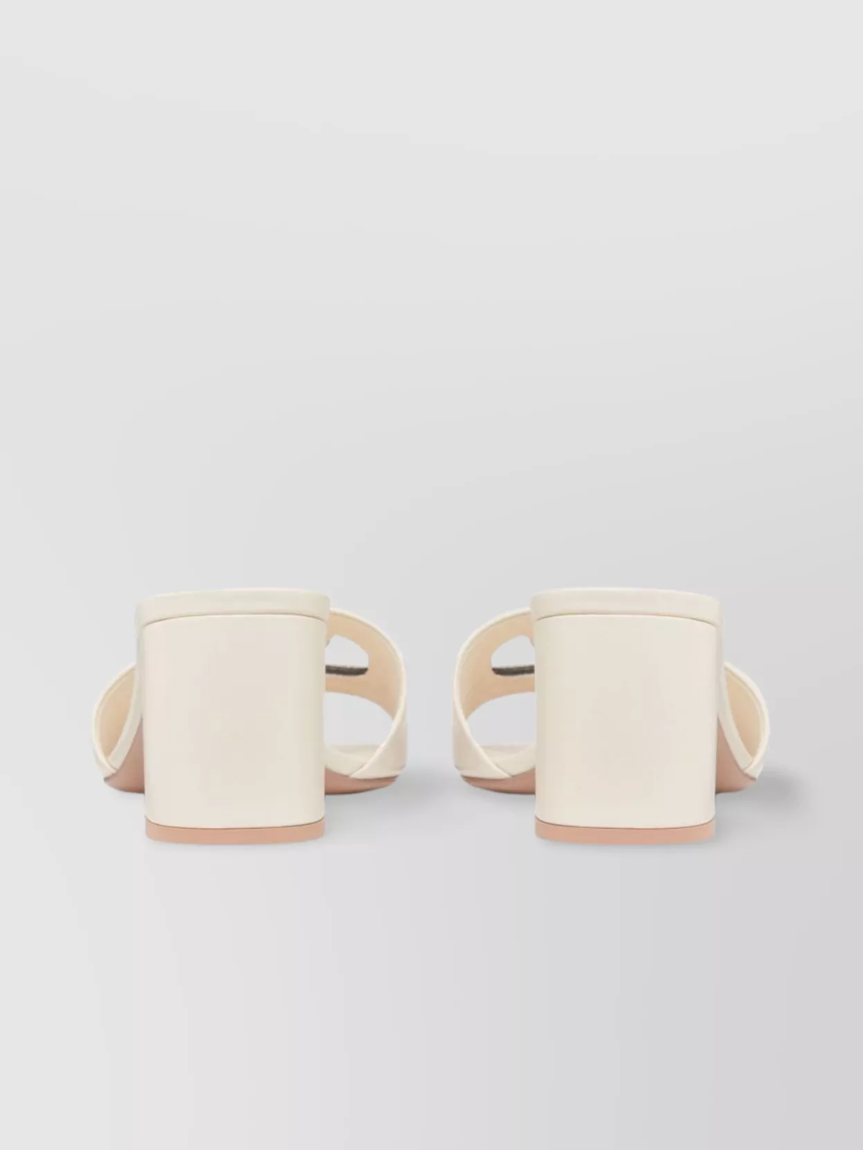 Valentino Garavani White Mules With Vlogo Cut-out On The Front In Leather Woman