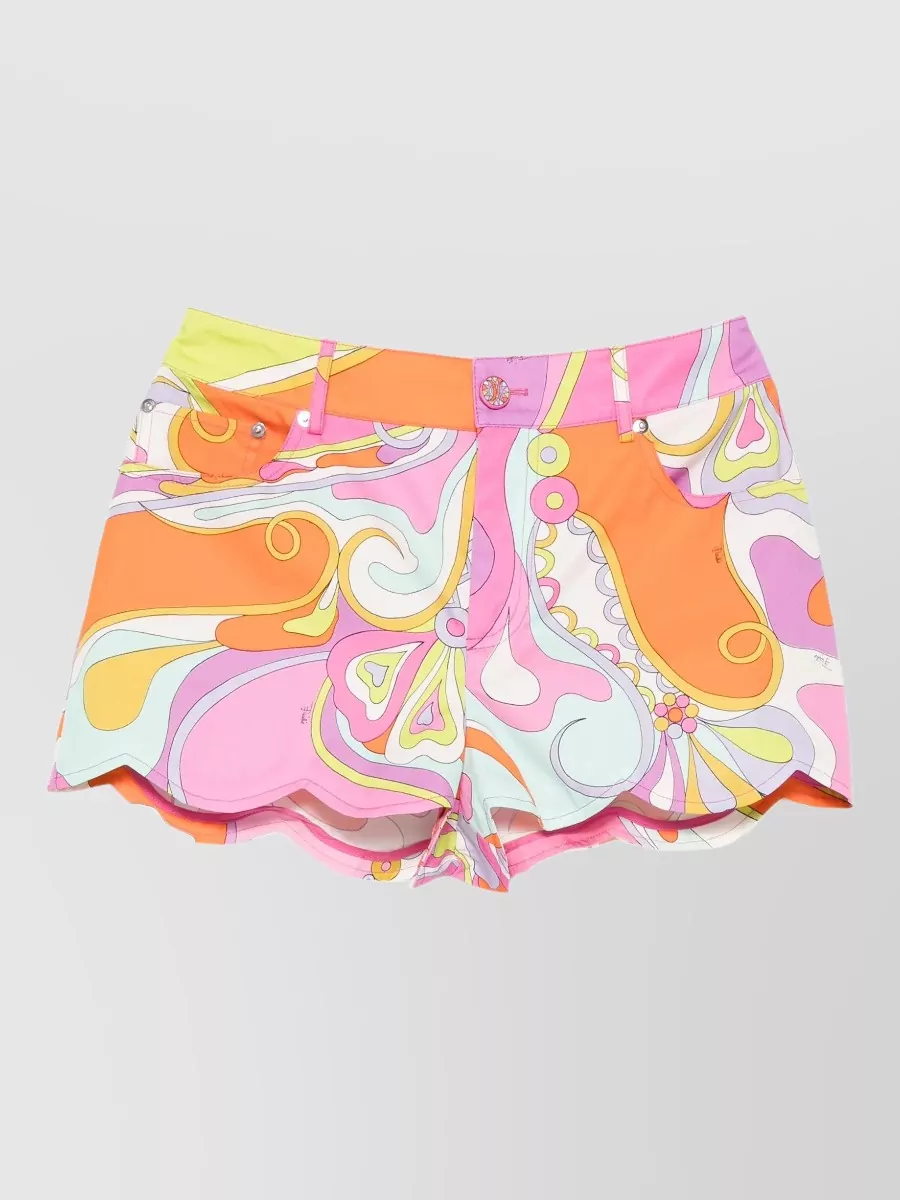 Pucci Printed cropped trousers