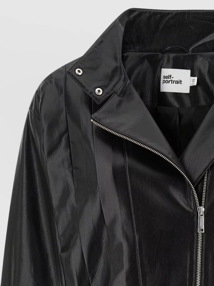 Self-Portrait Leather Biker Jacket