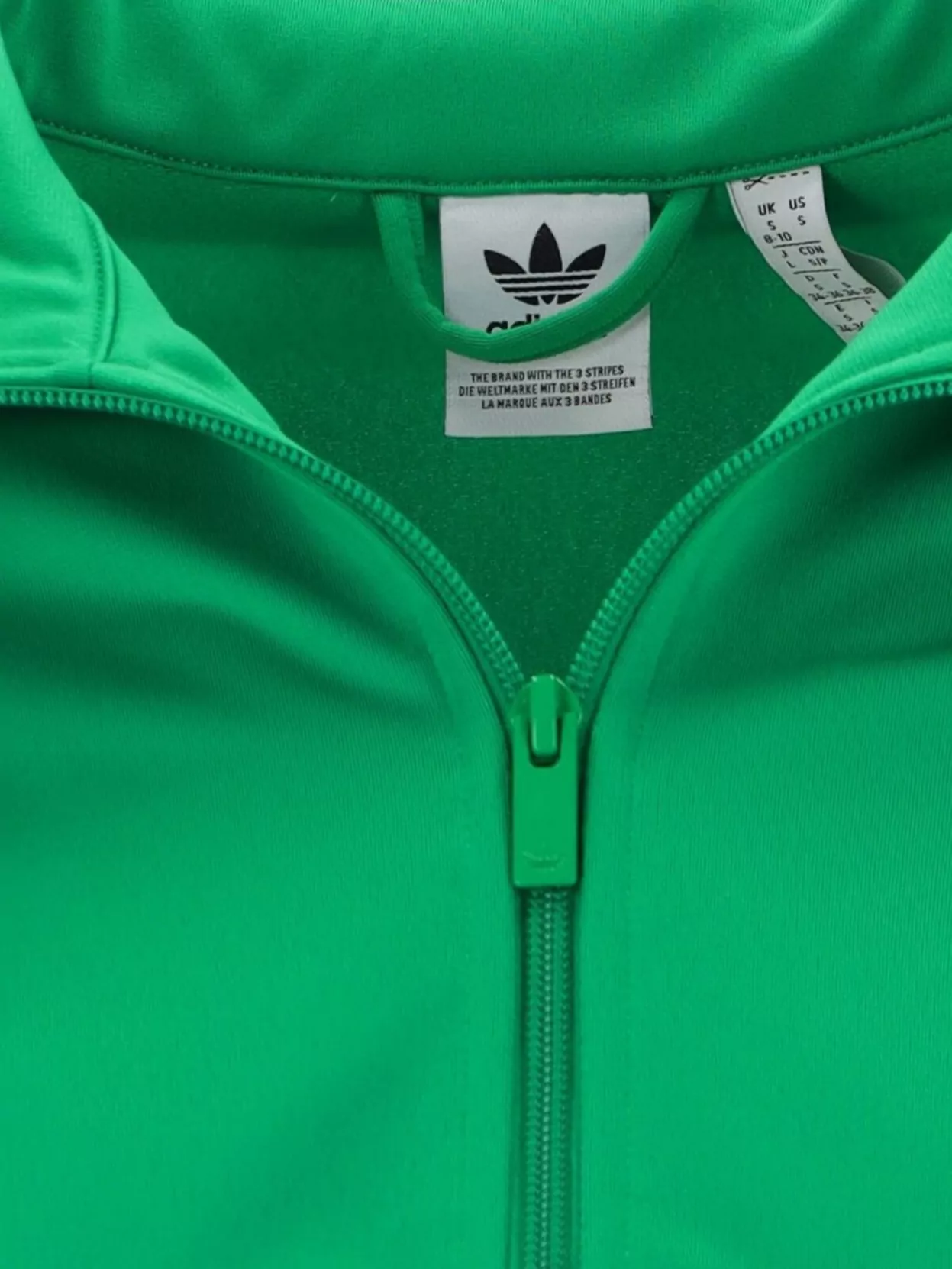 Adidas High Collar Zip Pocket Ribbed Cuffs Sweatshirt