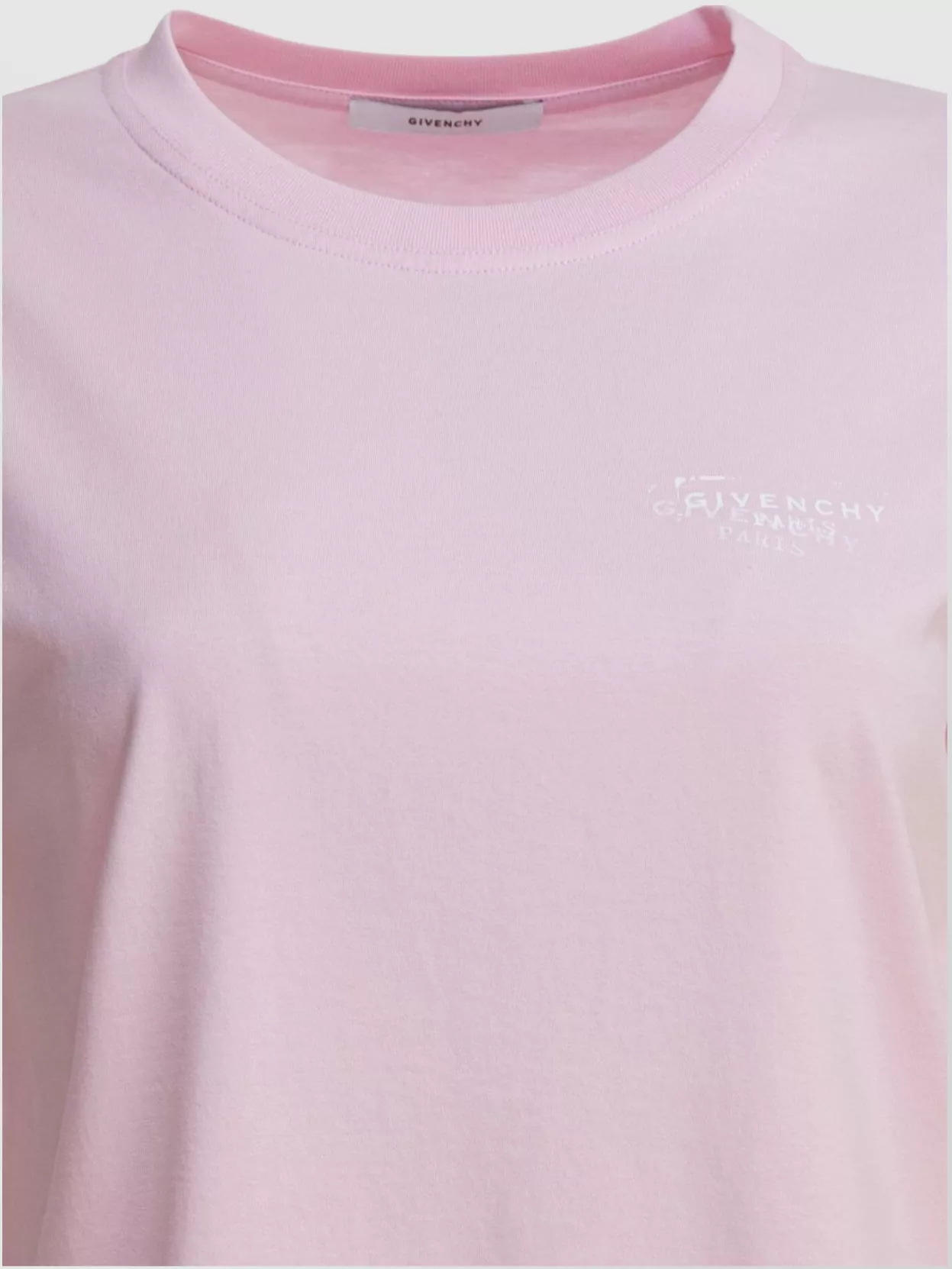 Givenchy Crew Neck Short Sleeve Straight Hem Top