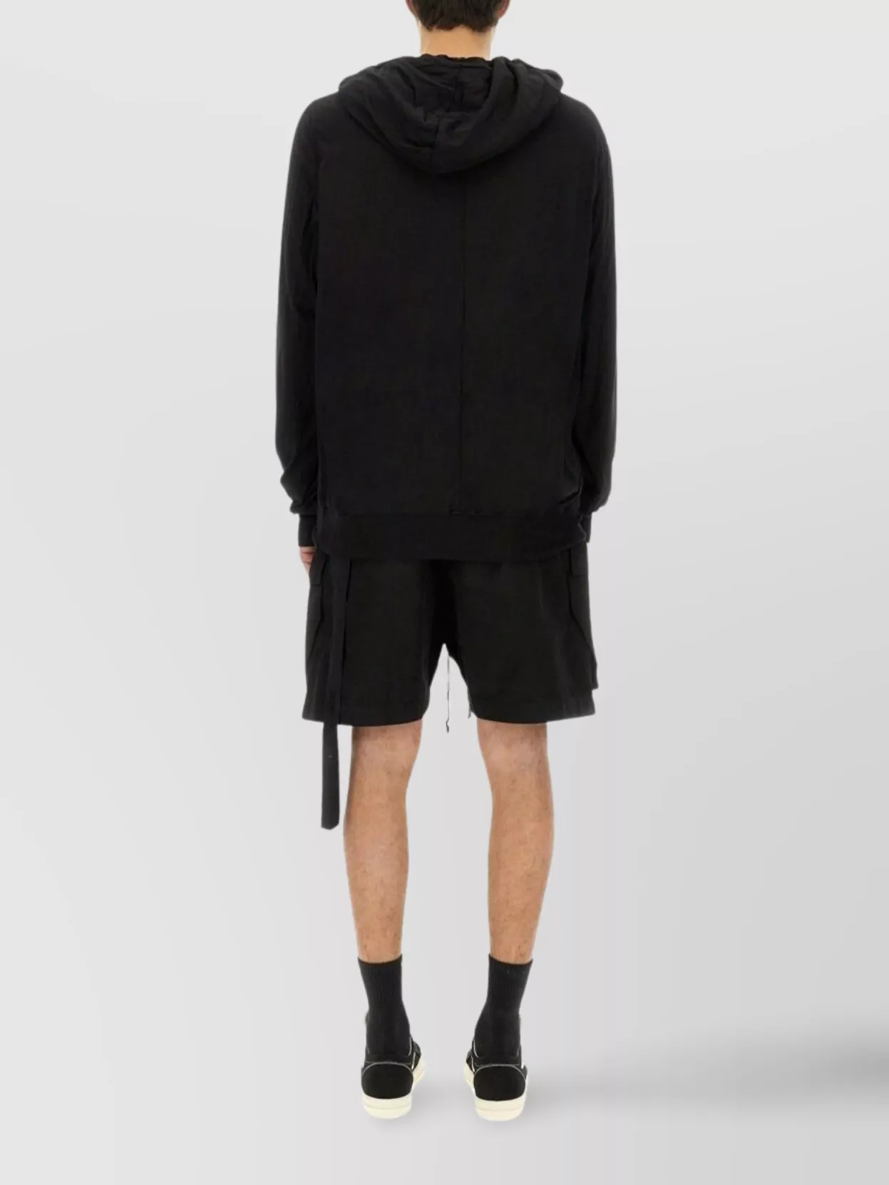 Rick Owens Drkshdw Ribbed Hooded Sweater
