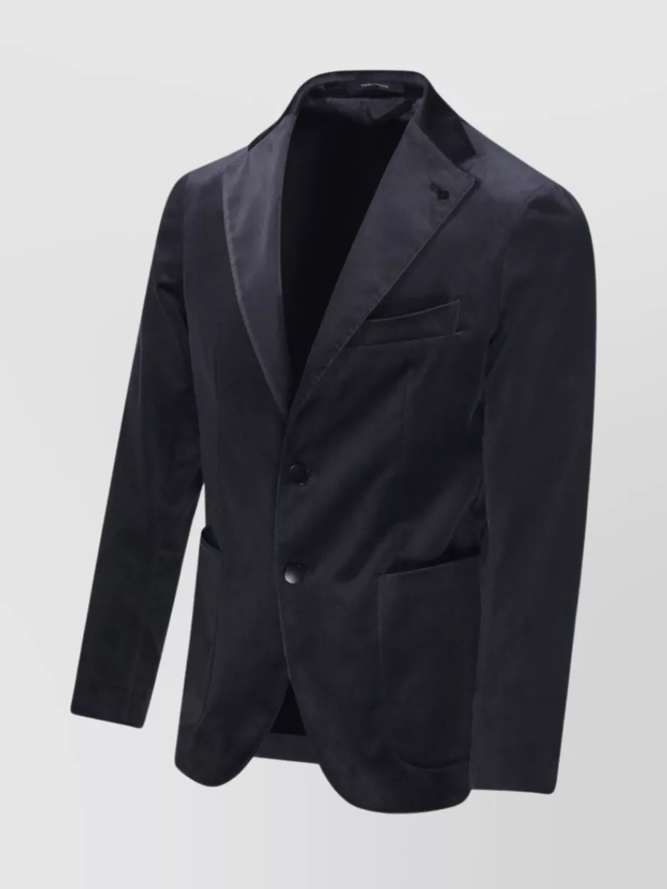 Shop Tagliatore Notch Lapel Single-breasted Jacket Pockets