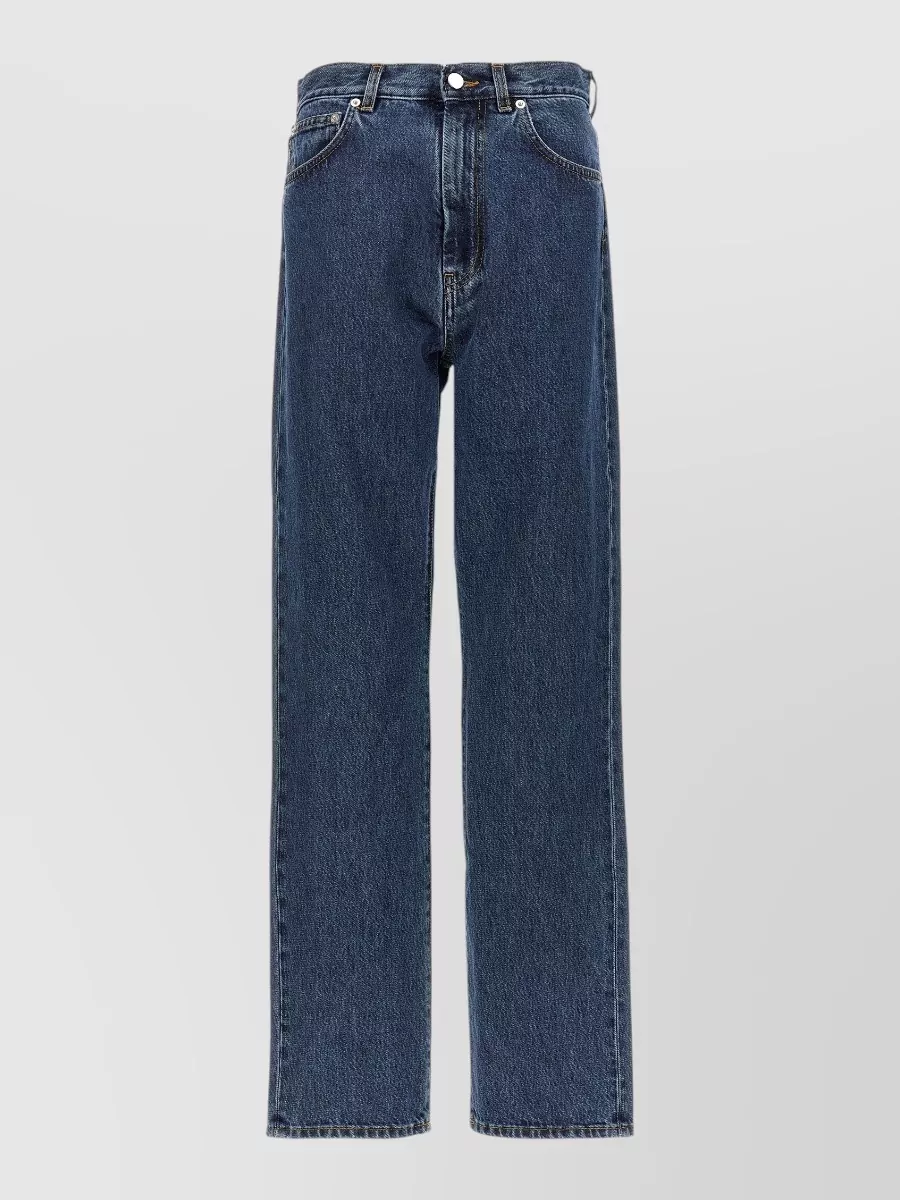 Loulou Studio Organic cotton high-rise straight-leg jeans