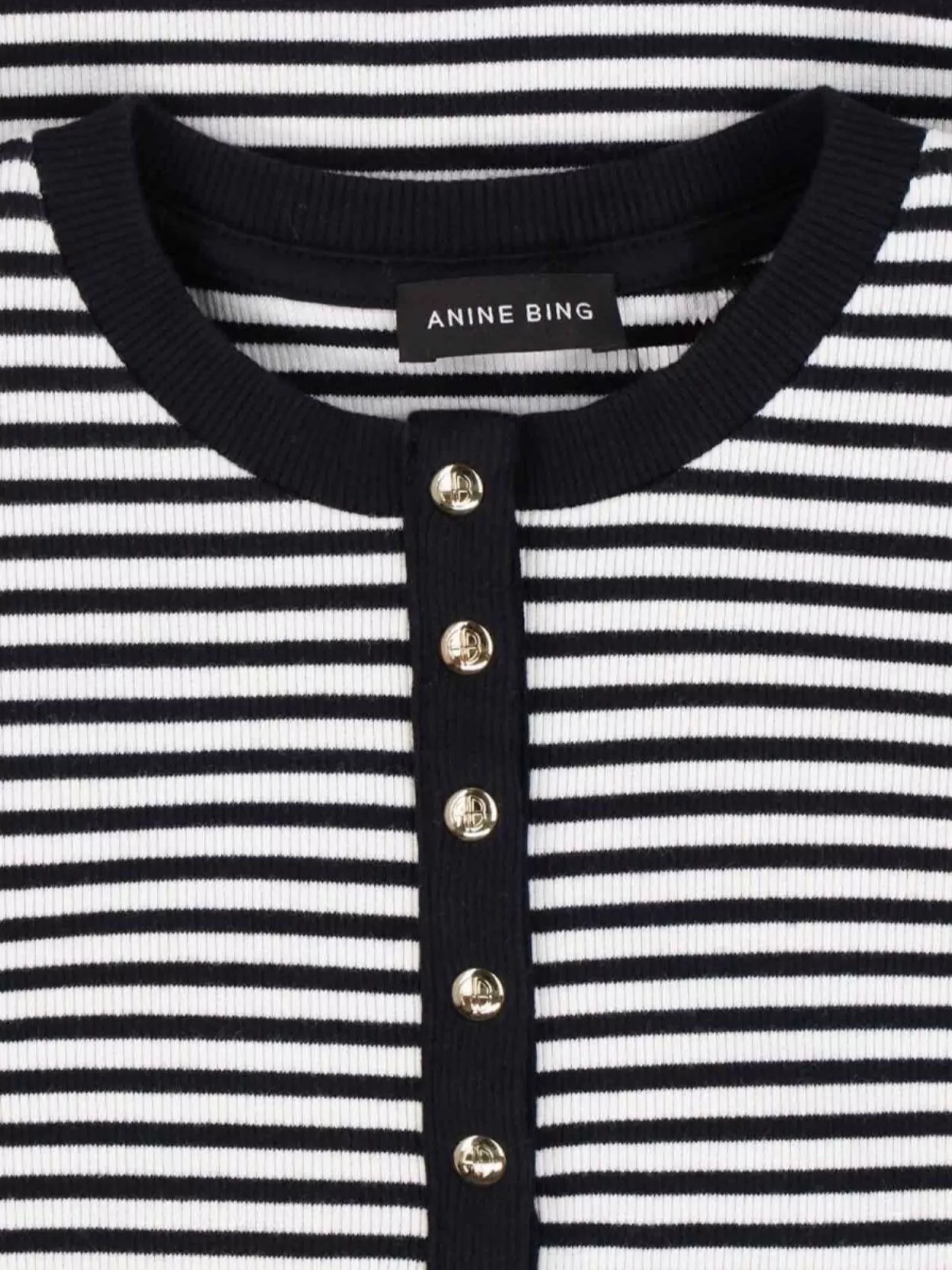 Anine Bing Knitwear Crewneck Button Detailing
