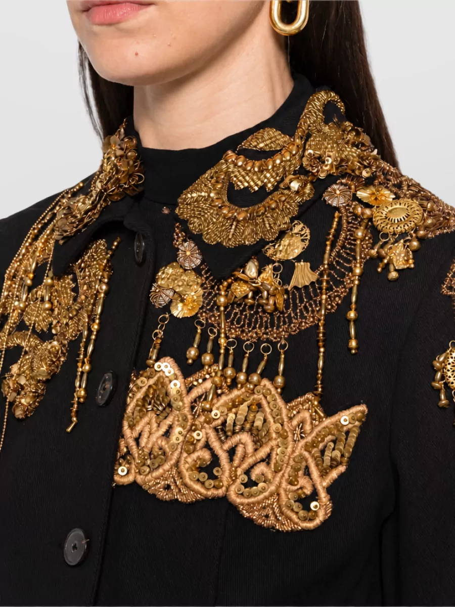 Dries Van Noten Embroidered Cotton Coat