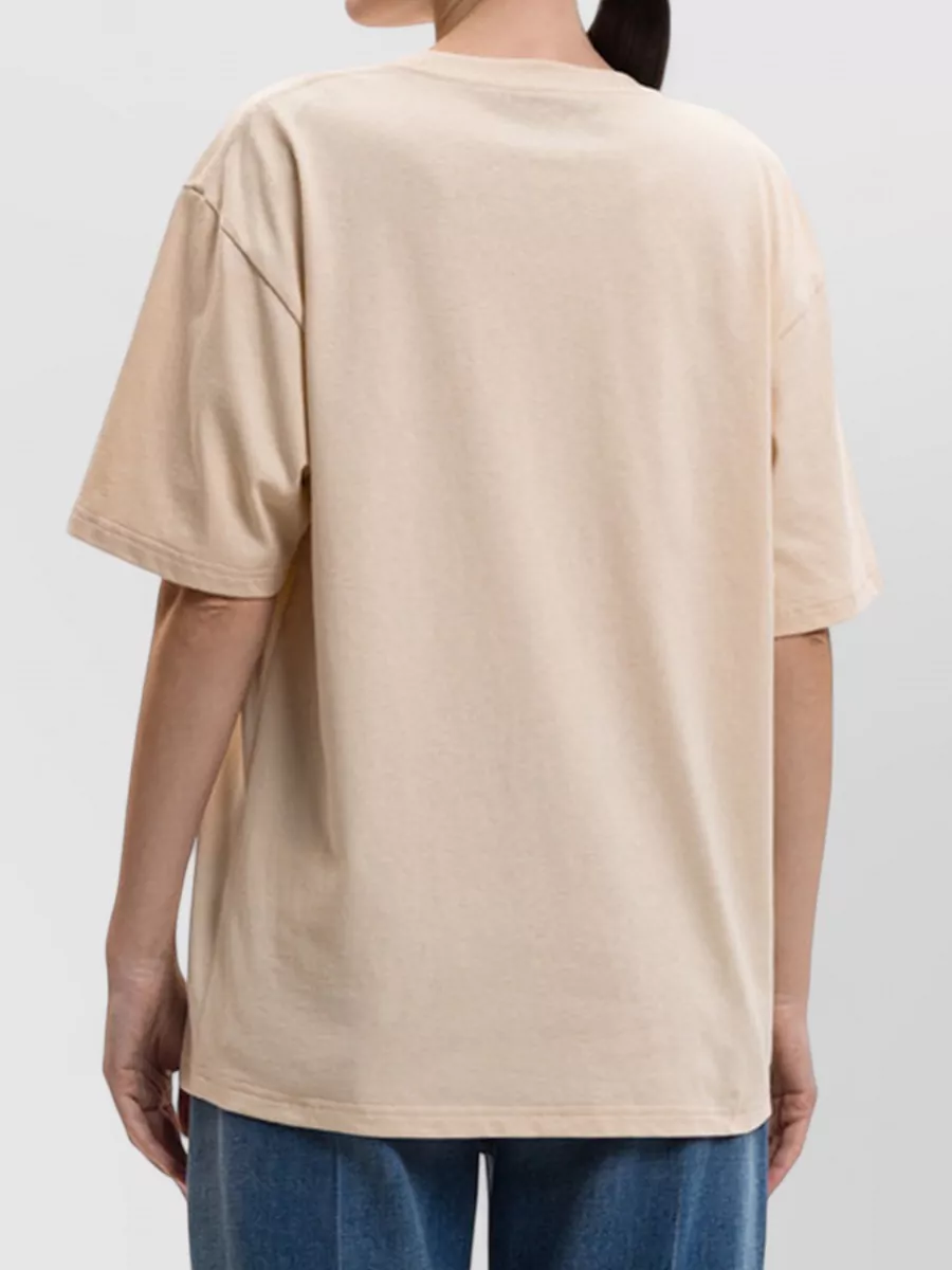 Valentino Crew Neck Short Sleeve Cotton Jersey Top