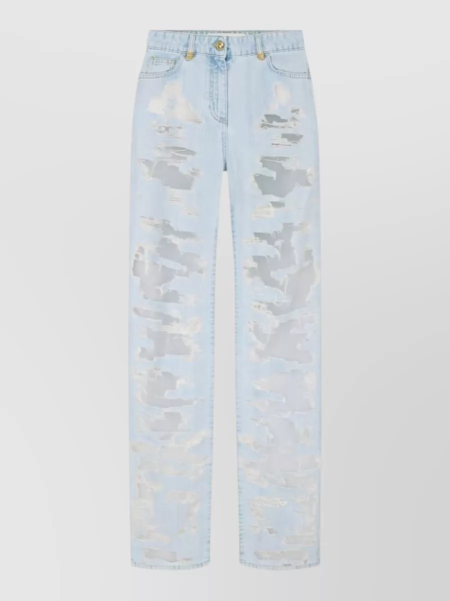 Elisabetta Franchi Denim wide-leg trousers