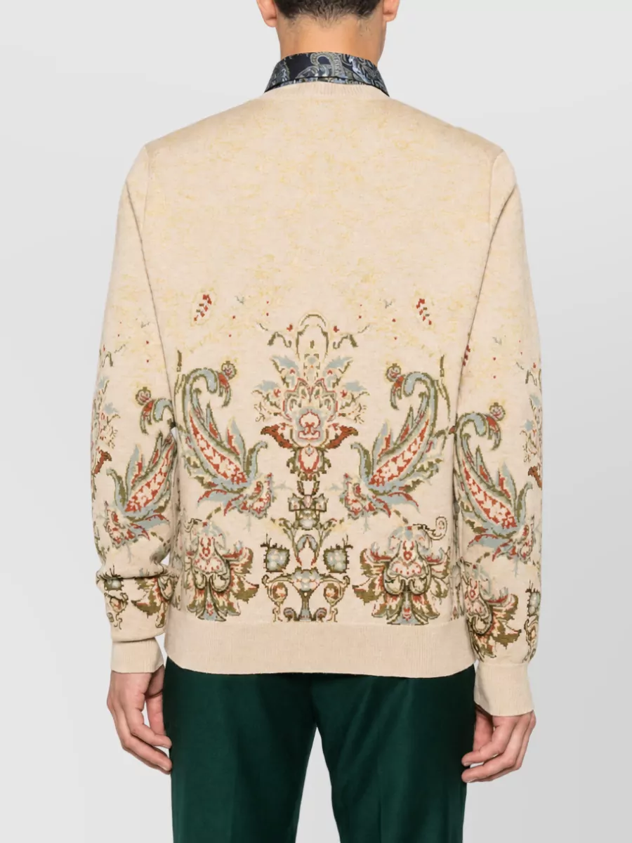 Etro Wool Fine-Knit Crew-Neck Jumper