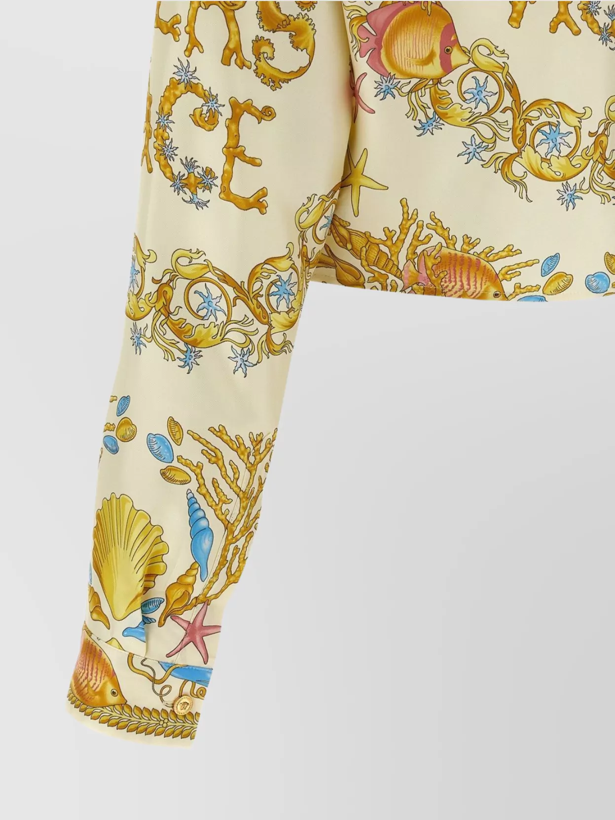 Versace Baroque Underwater Cropped Shirt