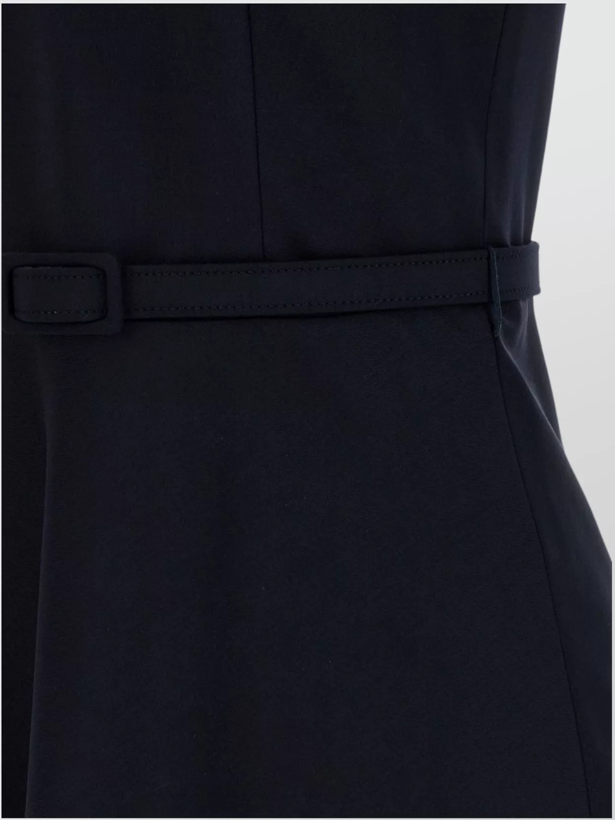 Alessandra Rich Light Wool Midi Dress With Belted Waist