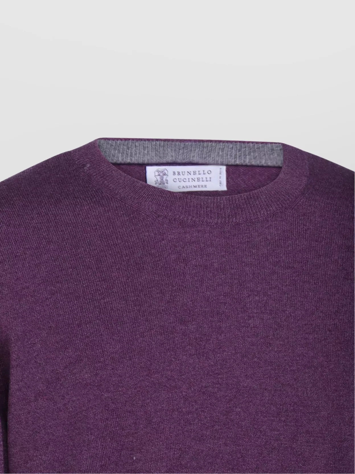 Brunello Cucinelli Soft Texture Crewneck Sweater With Ribbed Cuffs