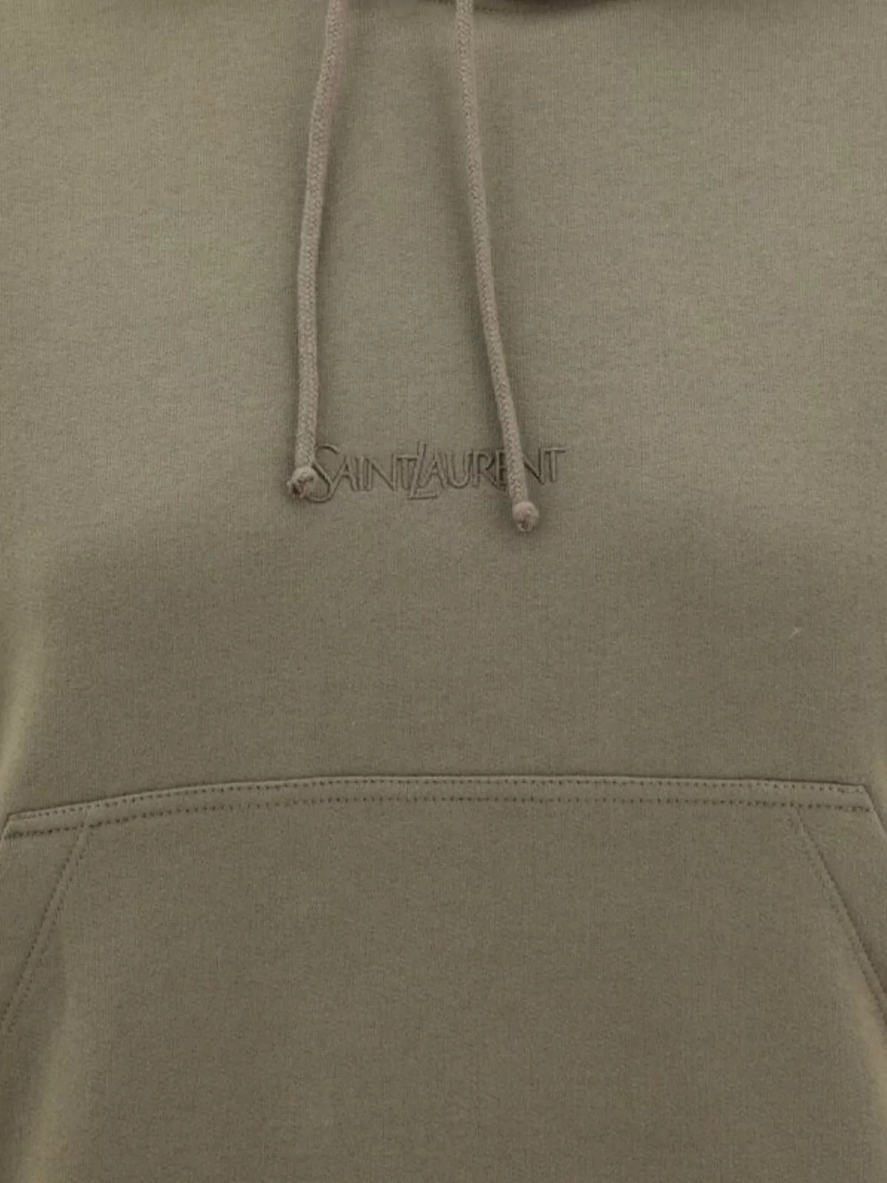 Saint Laurent Embroidered Kangaroo Pocket Hoodie
