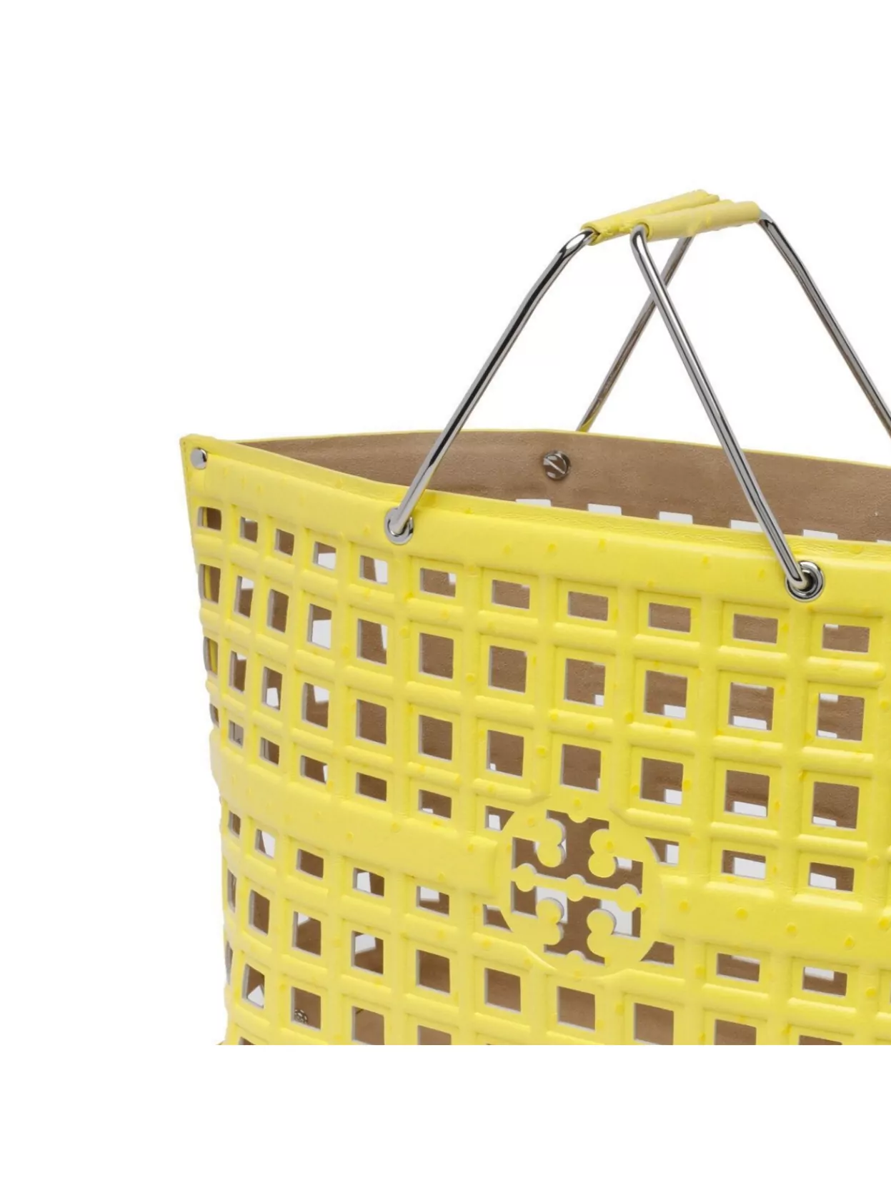 【TORY BURCH】OSTRICH MARKET TOTE BAG Tory Burch Ostrich market tote metal handles | The Fashion