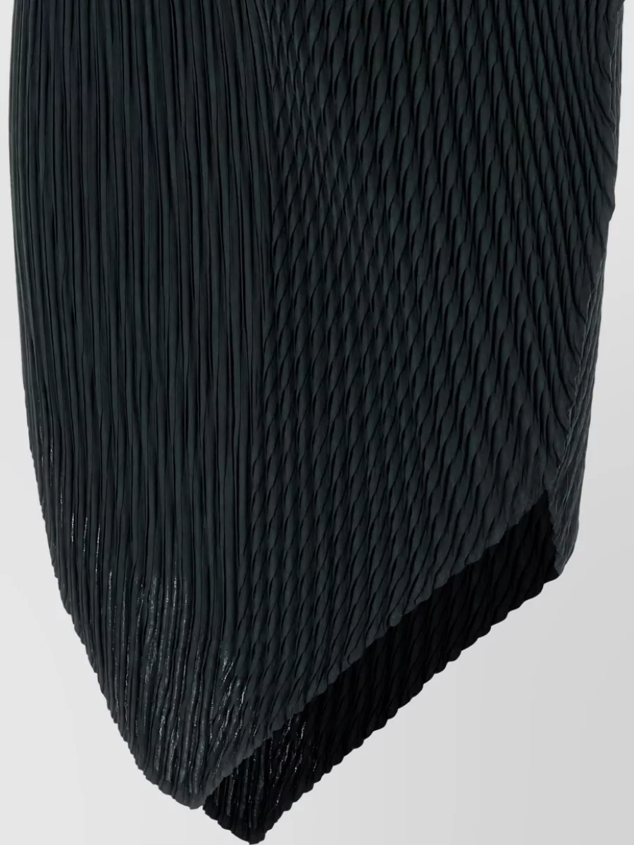 Issey Miyake Asymmetric Pleated Midi Skirt