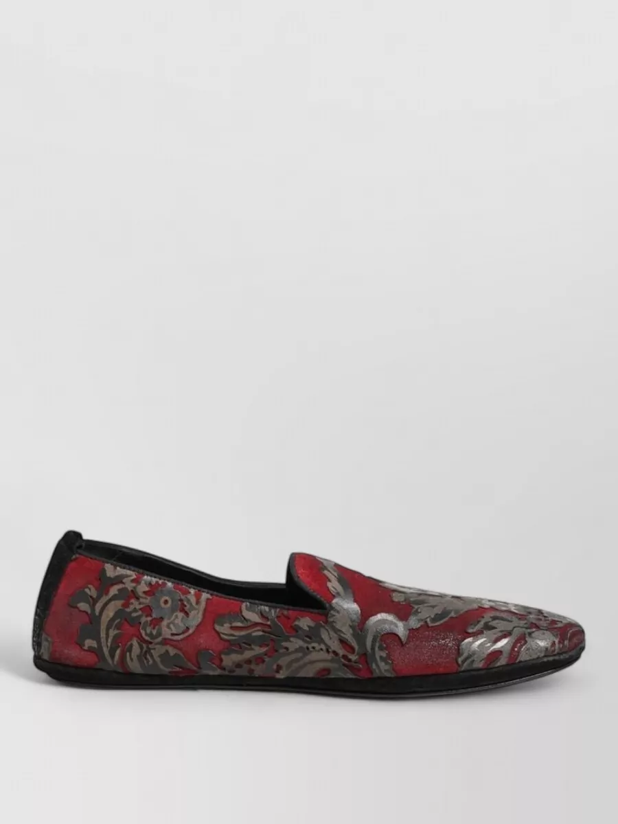 Dolce&Gabbana Jacquard Leather Slippers