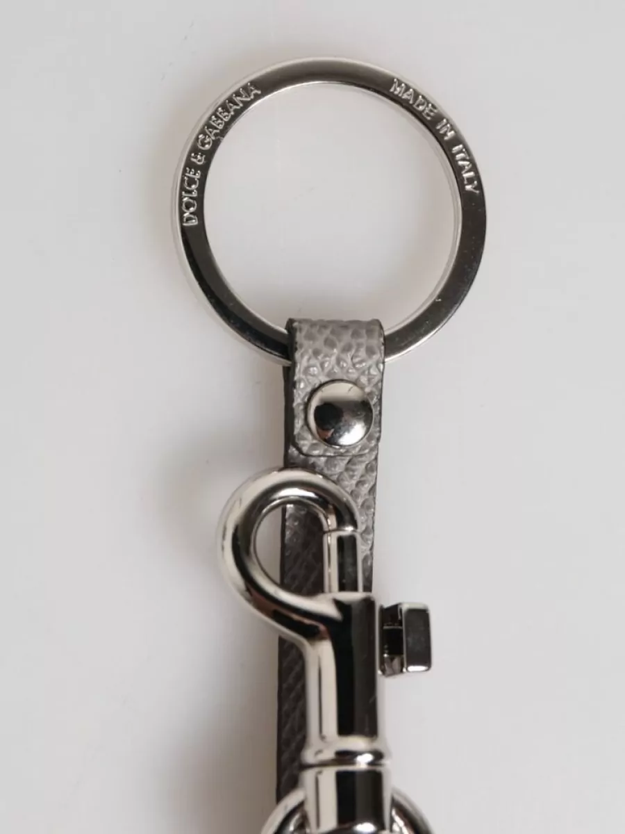 Dolce&Gabbana Leather Logo Keychain