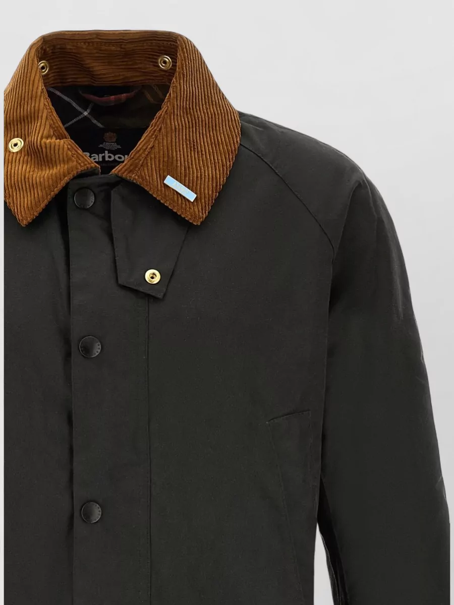 Barbour Waxed Cotton Single-Breasted Jacket