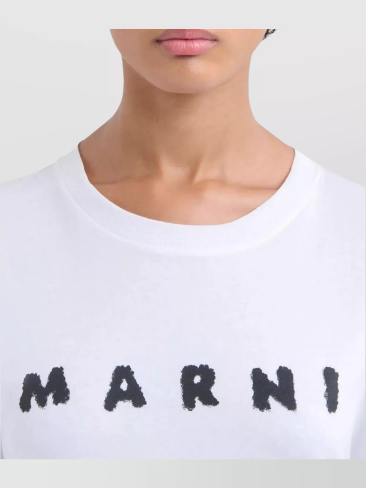 Marni Crewneck Printed T-Shirt Straight Hem